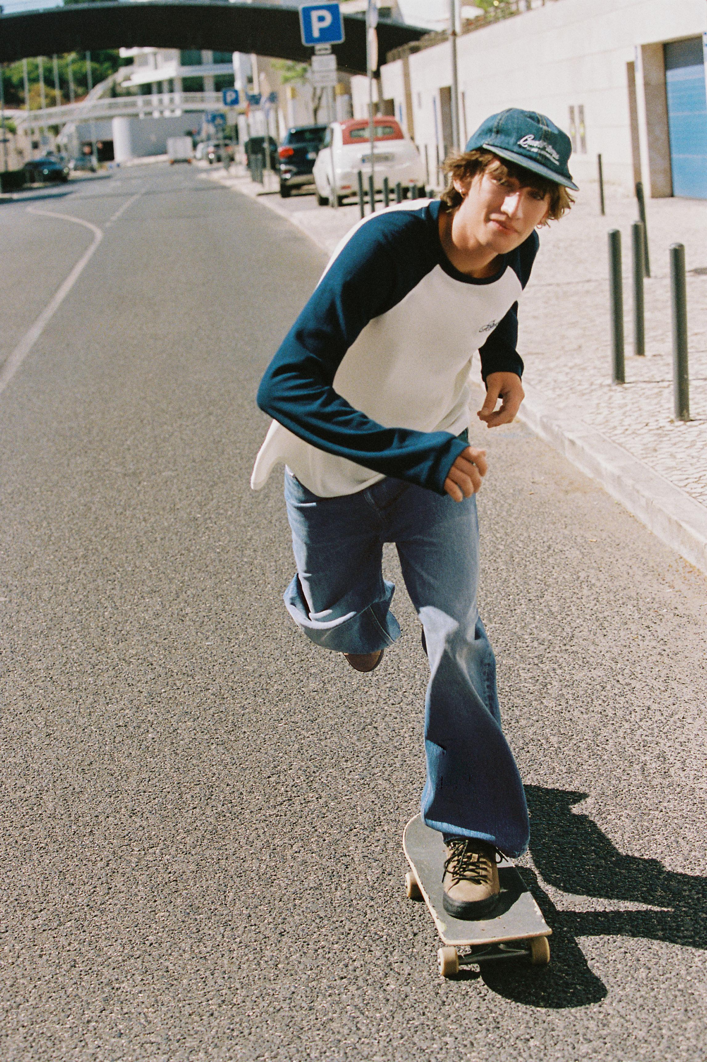Balloon-fit baggy jeans — Medium blue