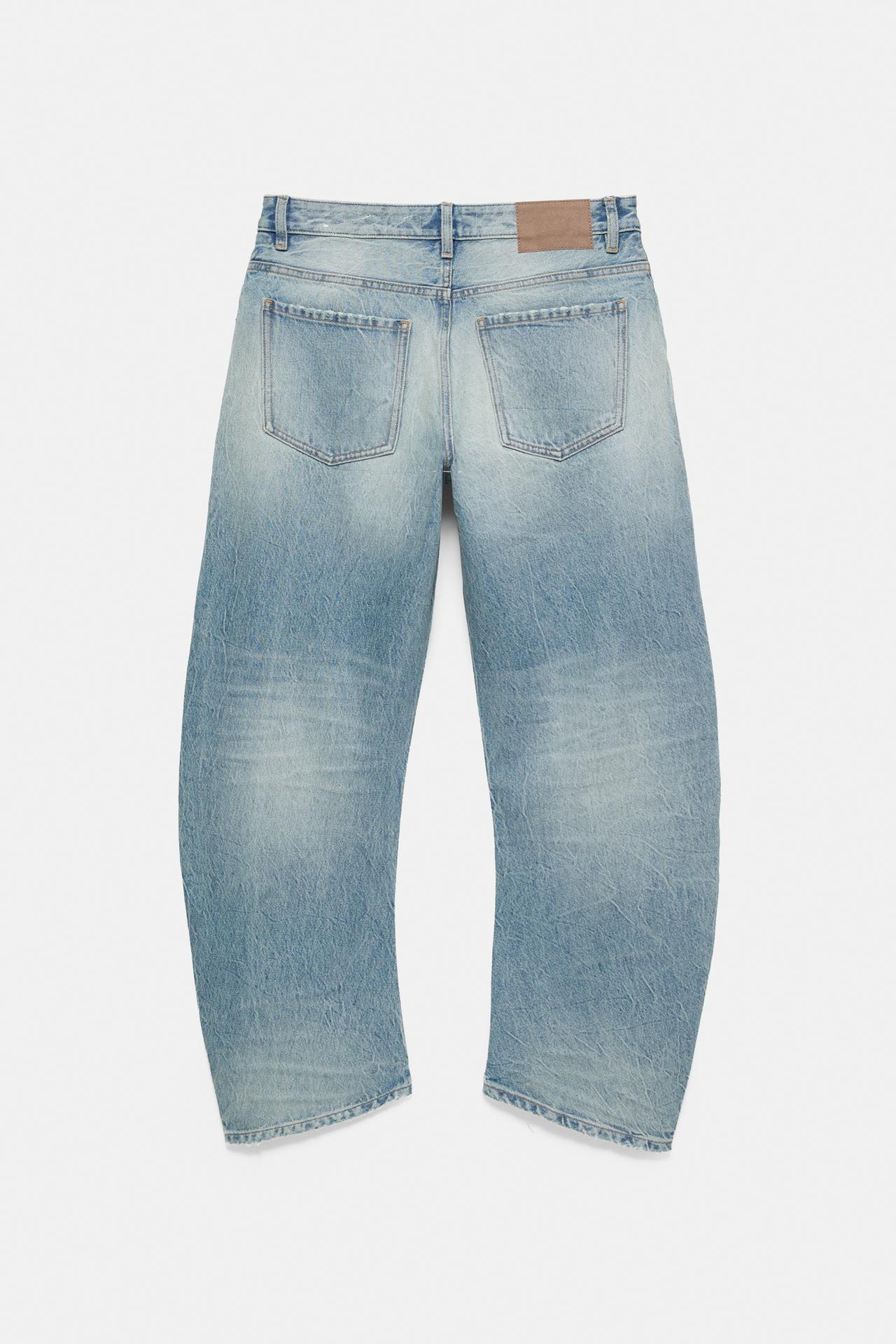 Low-rise baggy jeans — Medium blue