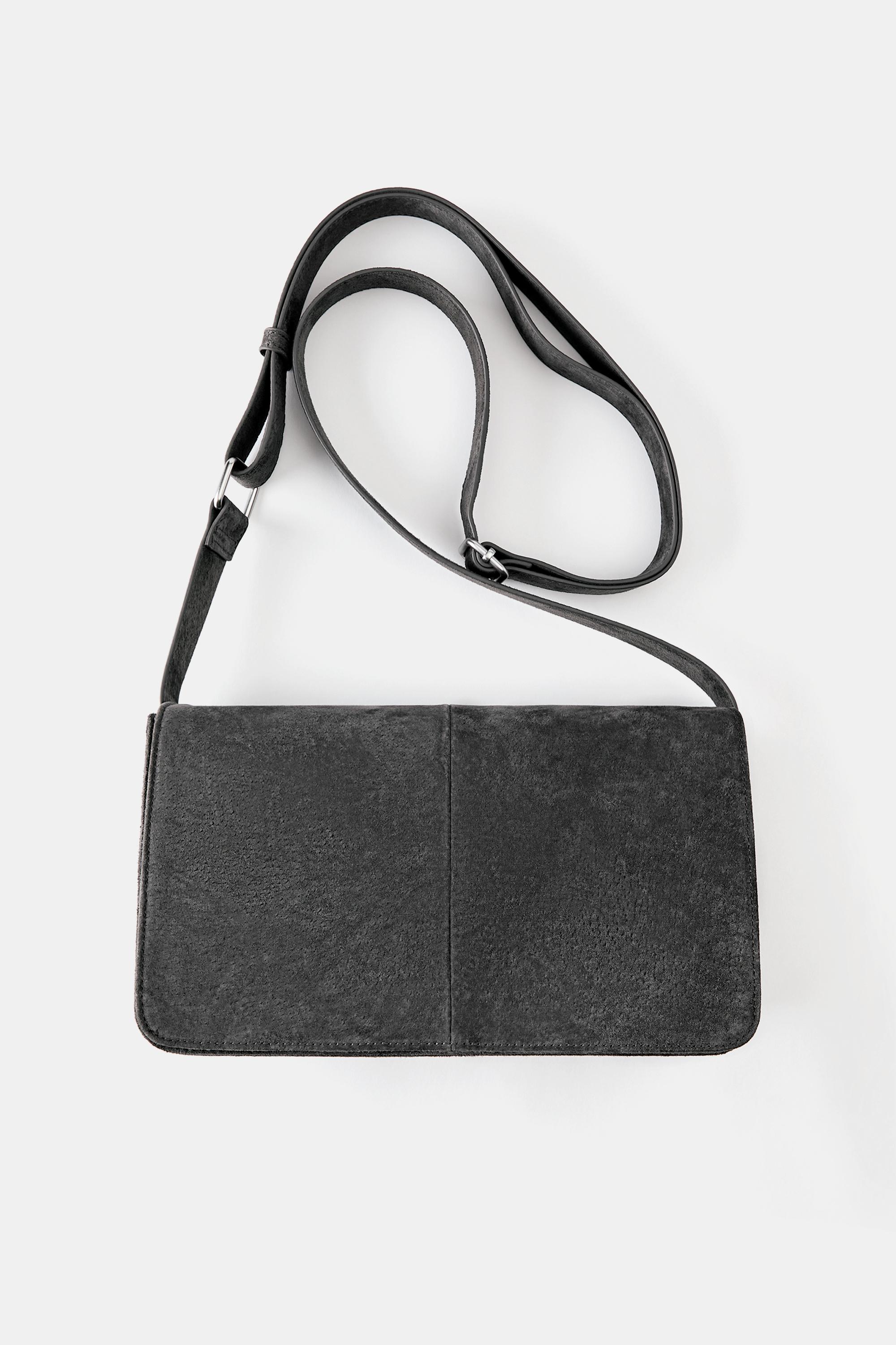 Bolso bandolera solapa piel