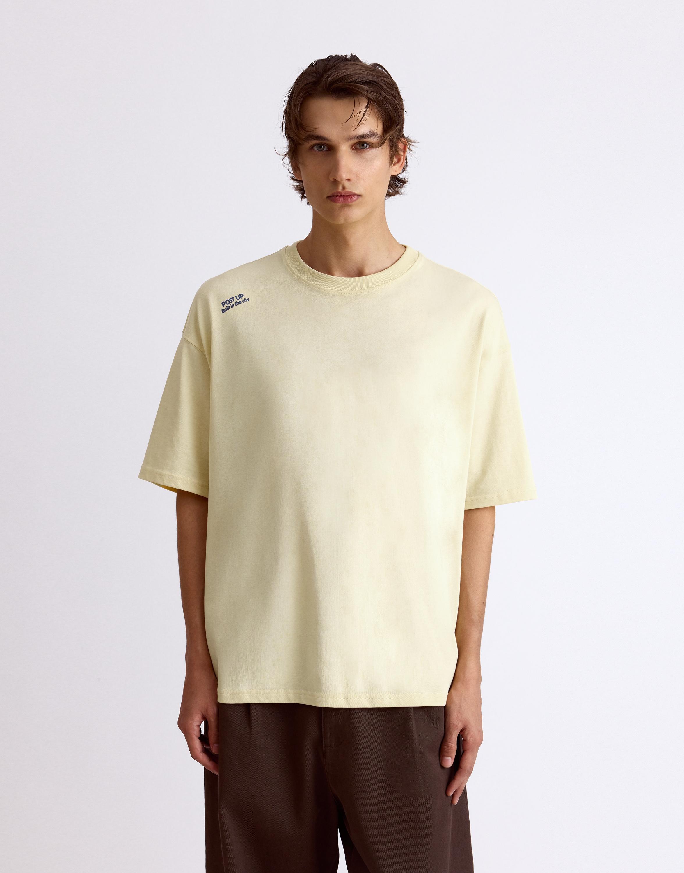 Pull&Bear Yazı grafikli relaxed tişört görsel 7