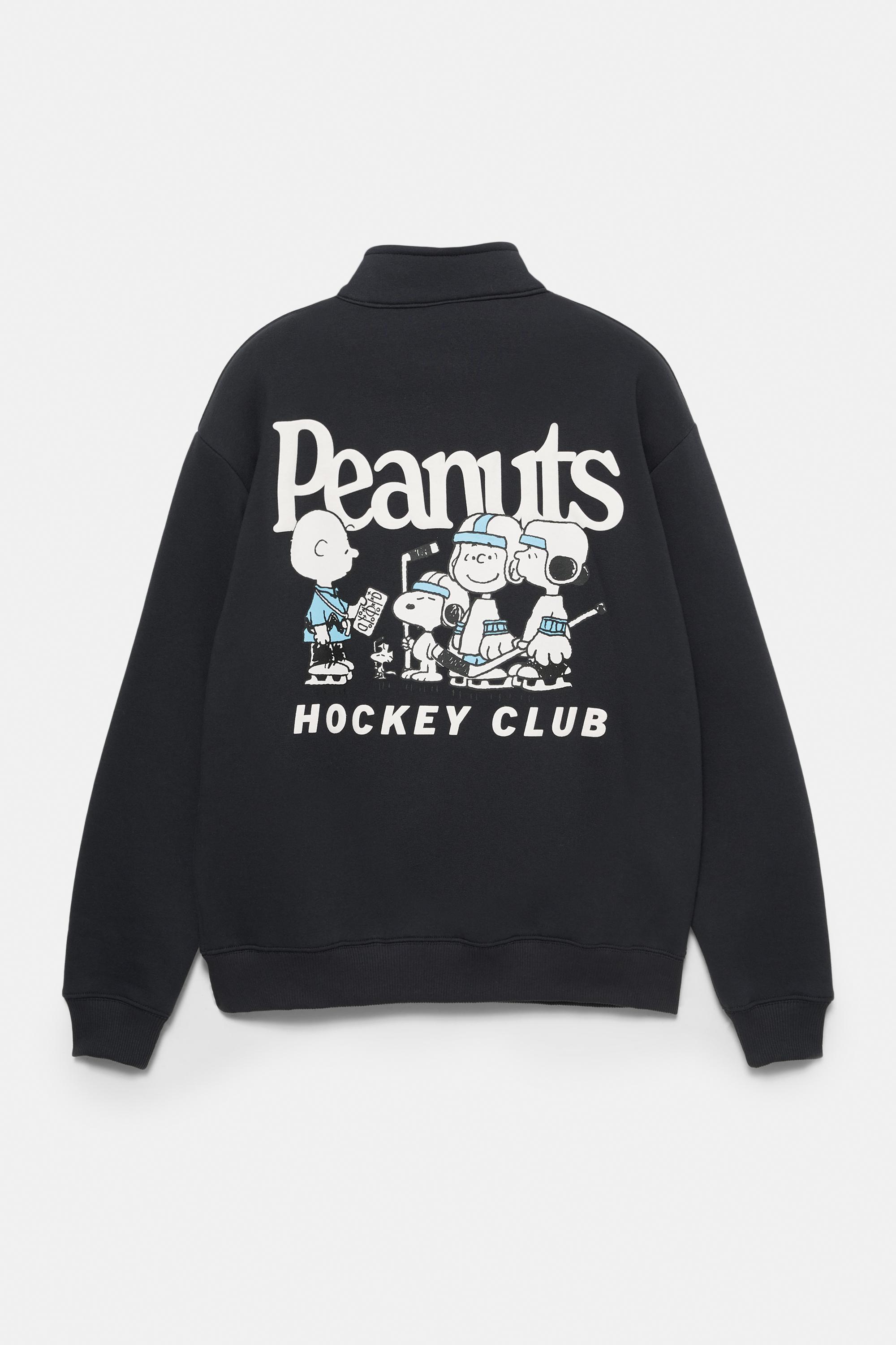 Fermuarlı dik yaka Peanuts sweatshirt - Görsel 3