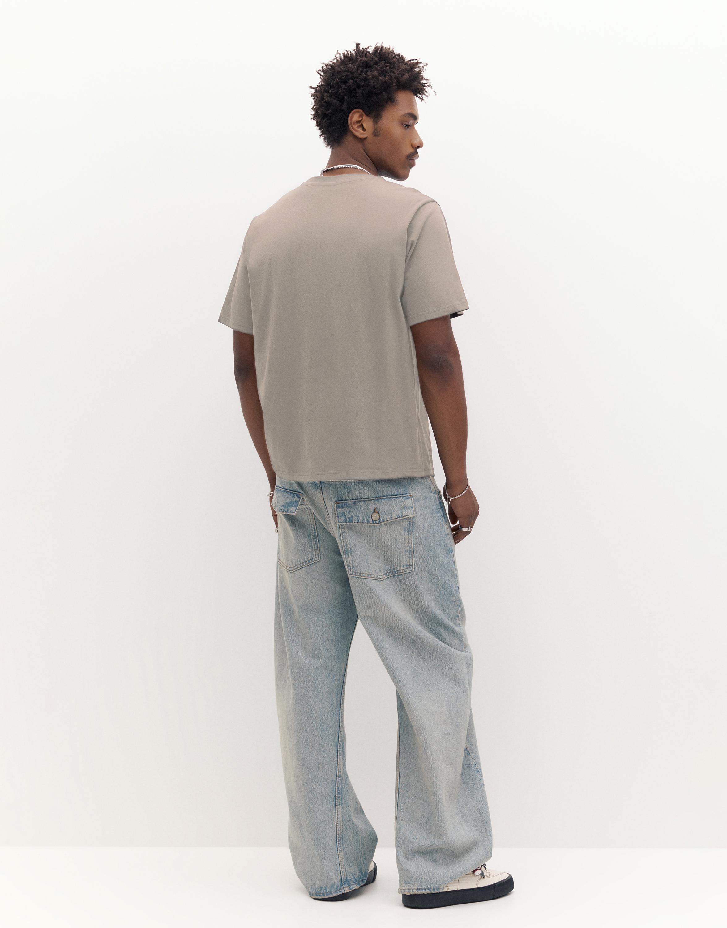 Basic kısa kollu pamuklu tişört - Görsel 143