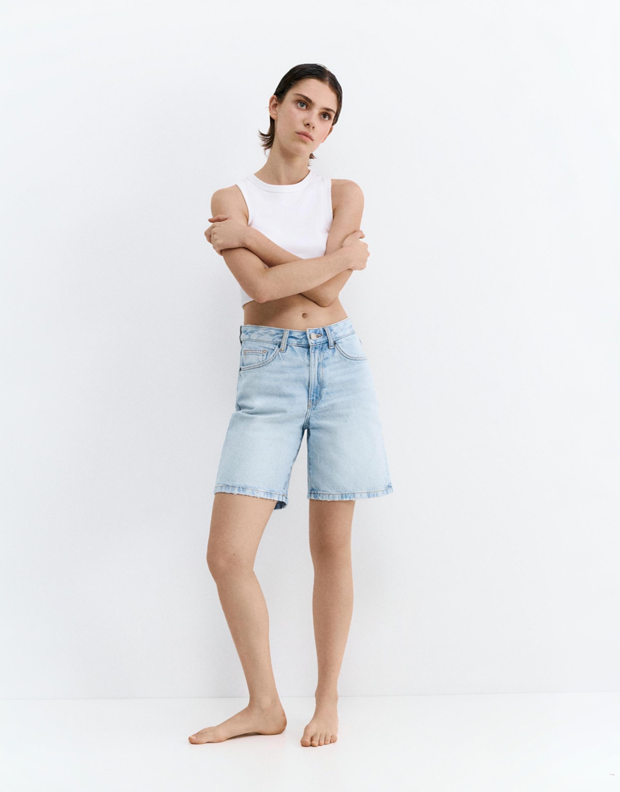 Denim bermuda - Görsel 29