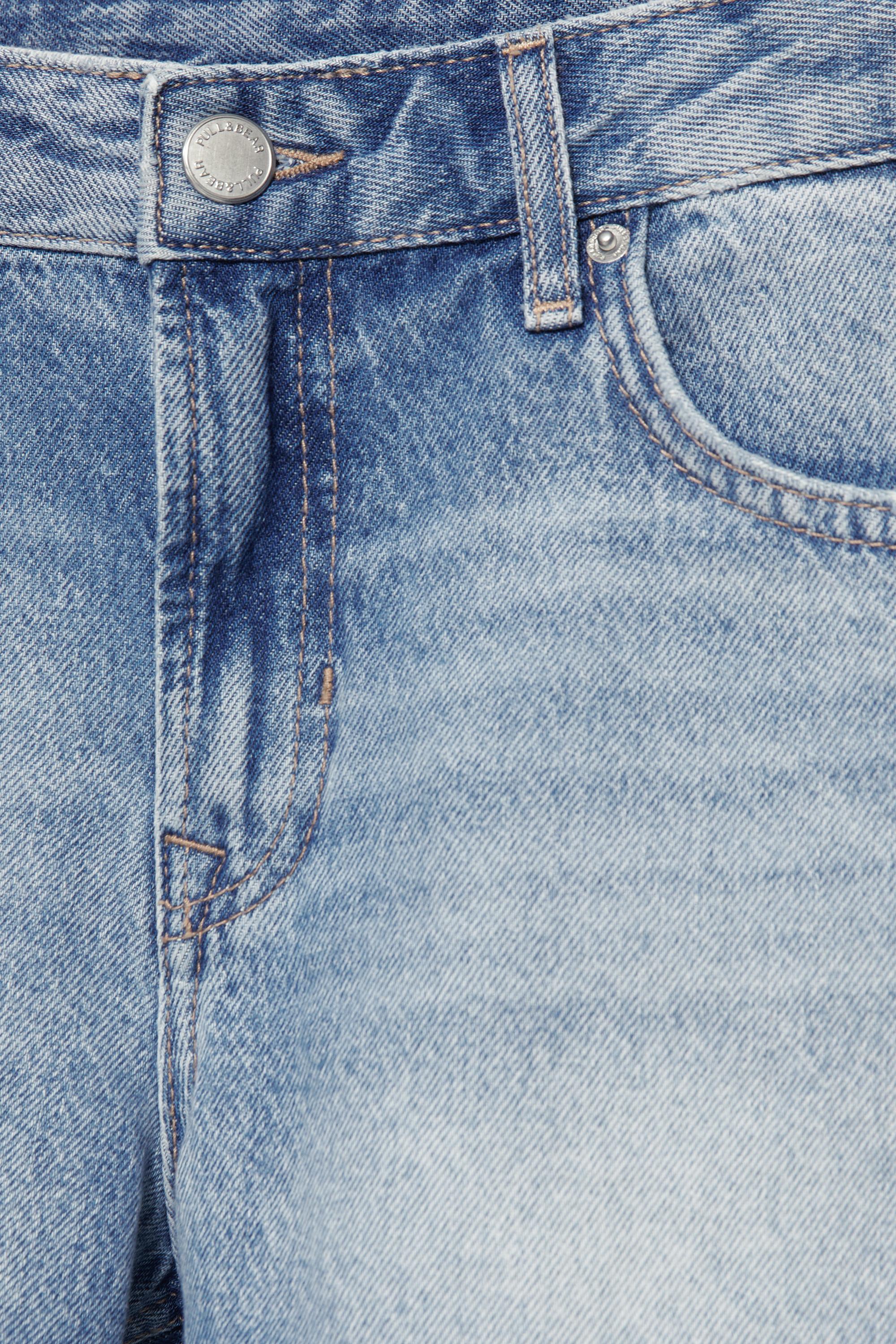 Patchwork denim Bermuda shorts — Medium blue