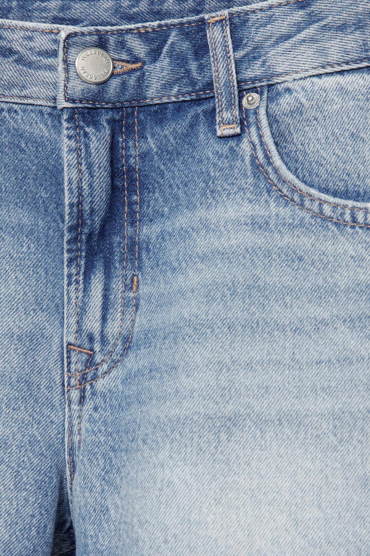 Patchwork denim Bermuda shorts — Medium blue