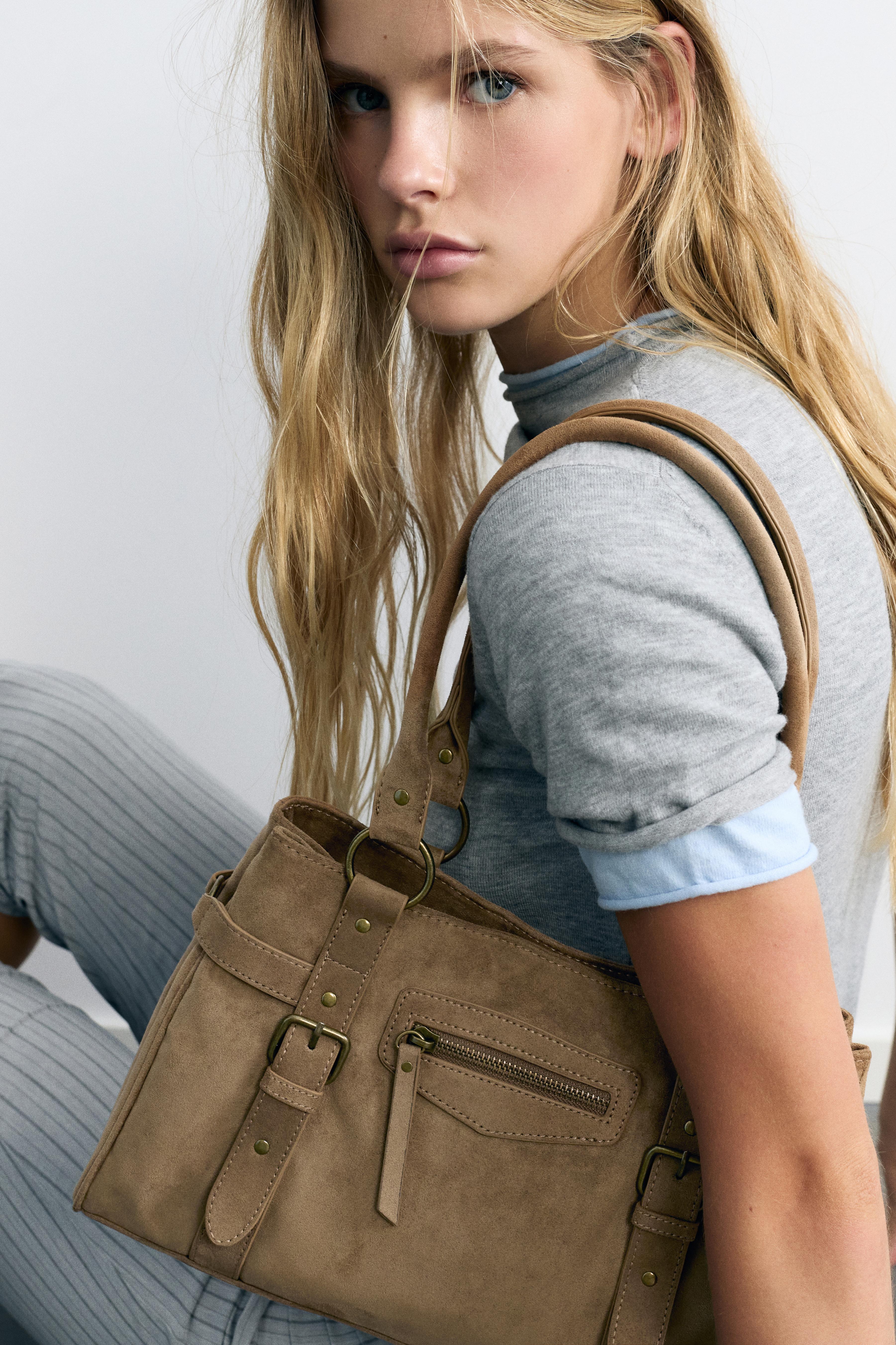 Buckled tote bag — Leather