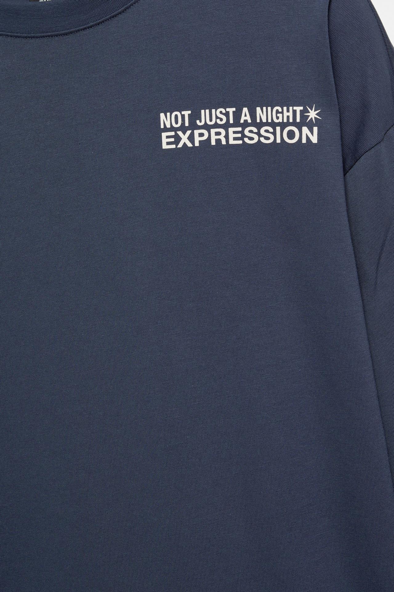 Star slogan T-shirt — Navy