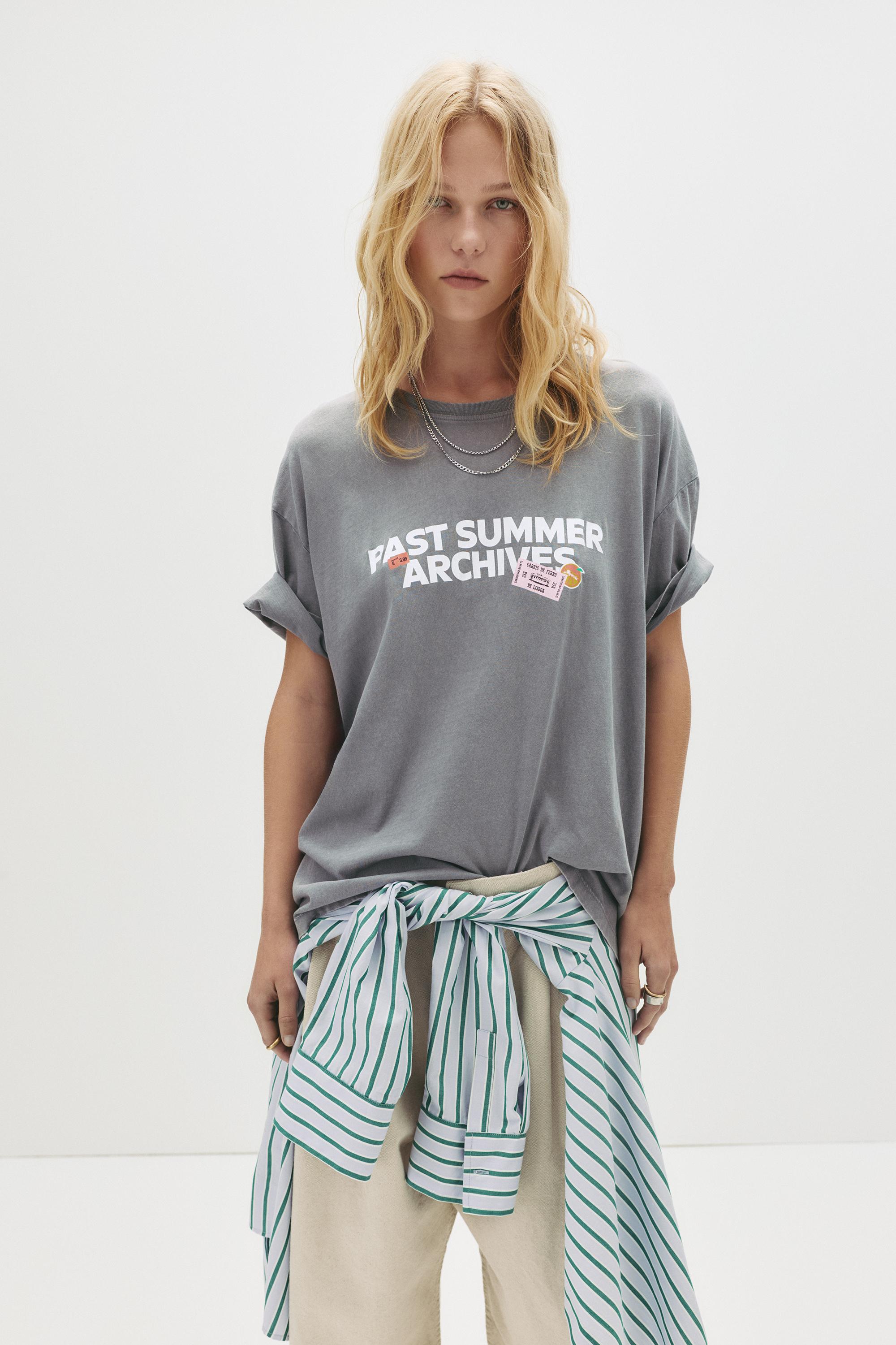 T-Shirt Mit „Past Summer Archives“-Print