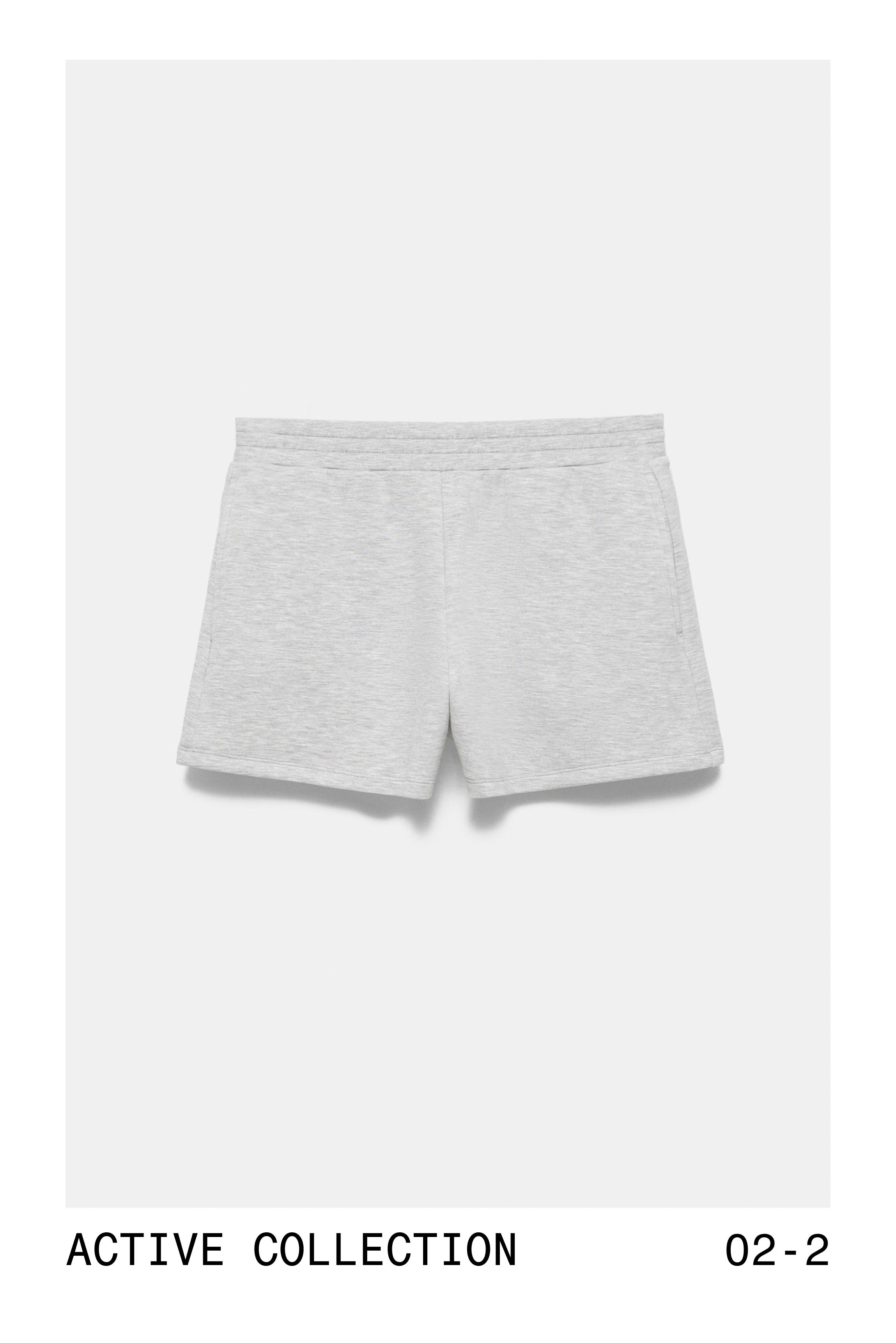 Soft touch sports shorts — Grey marl
