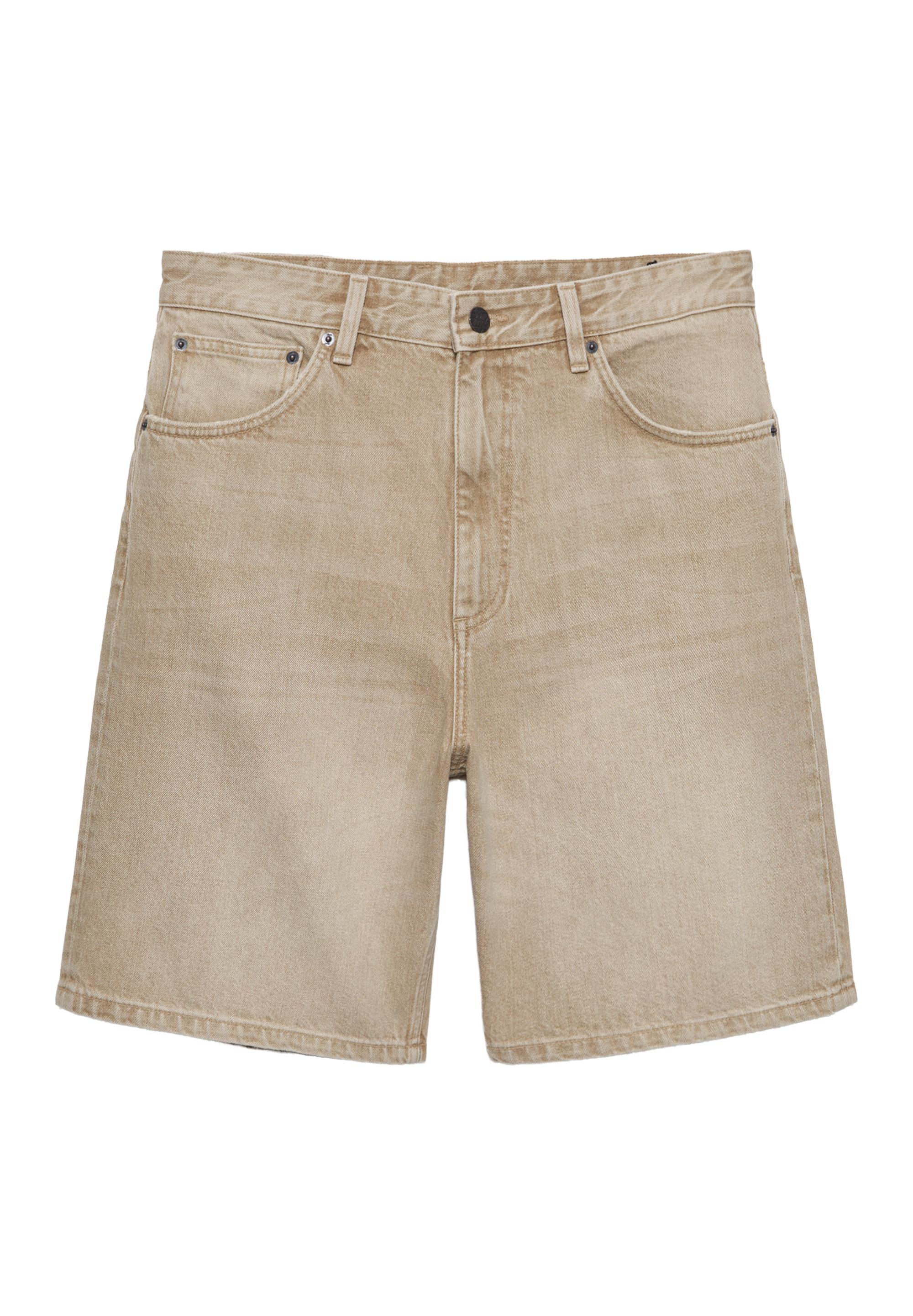 Baggy denim Bermuda shorts — Medium ecru