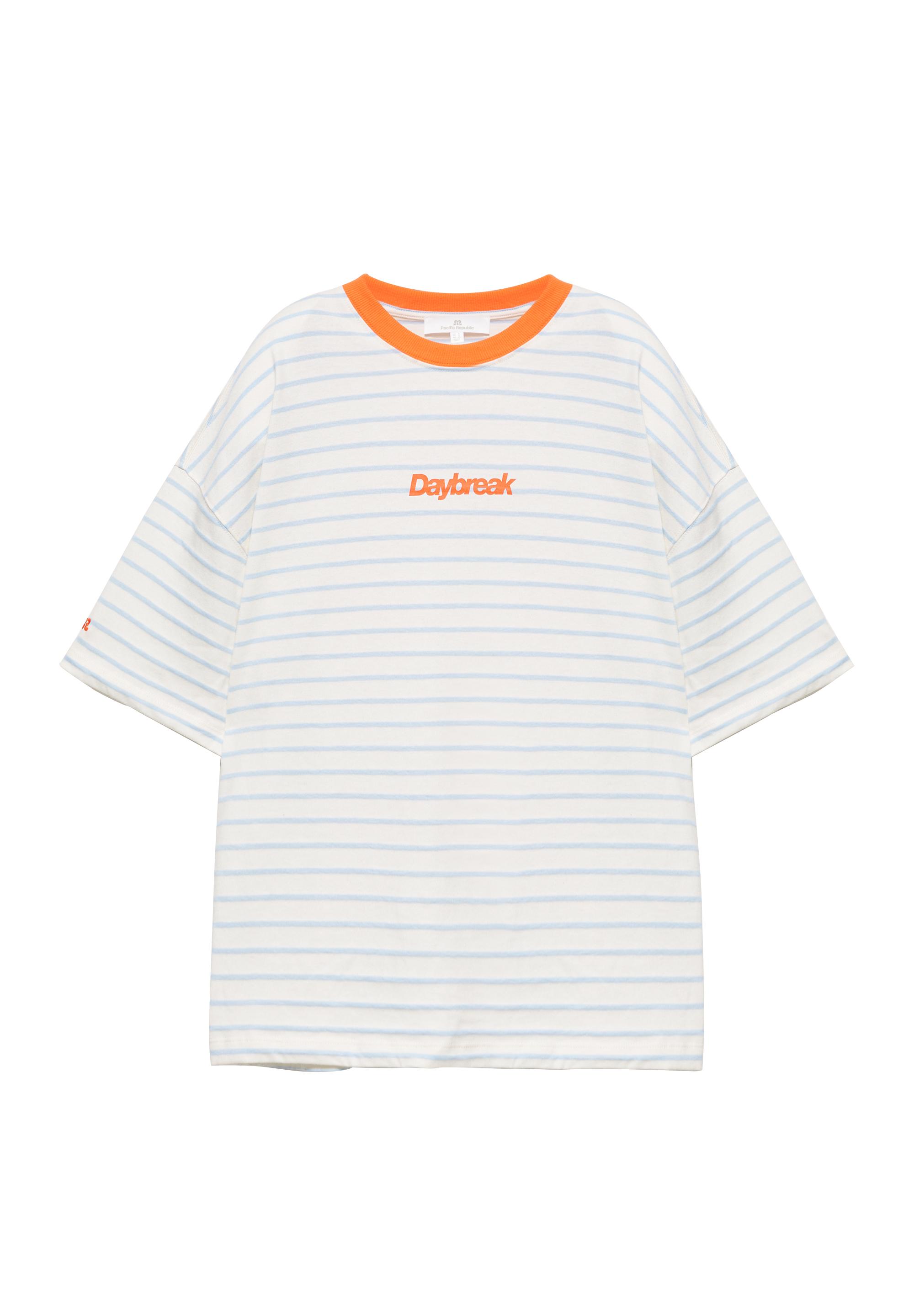 Striped sun graphic T-shirt — Off white