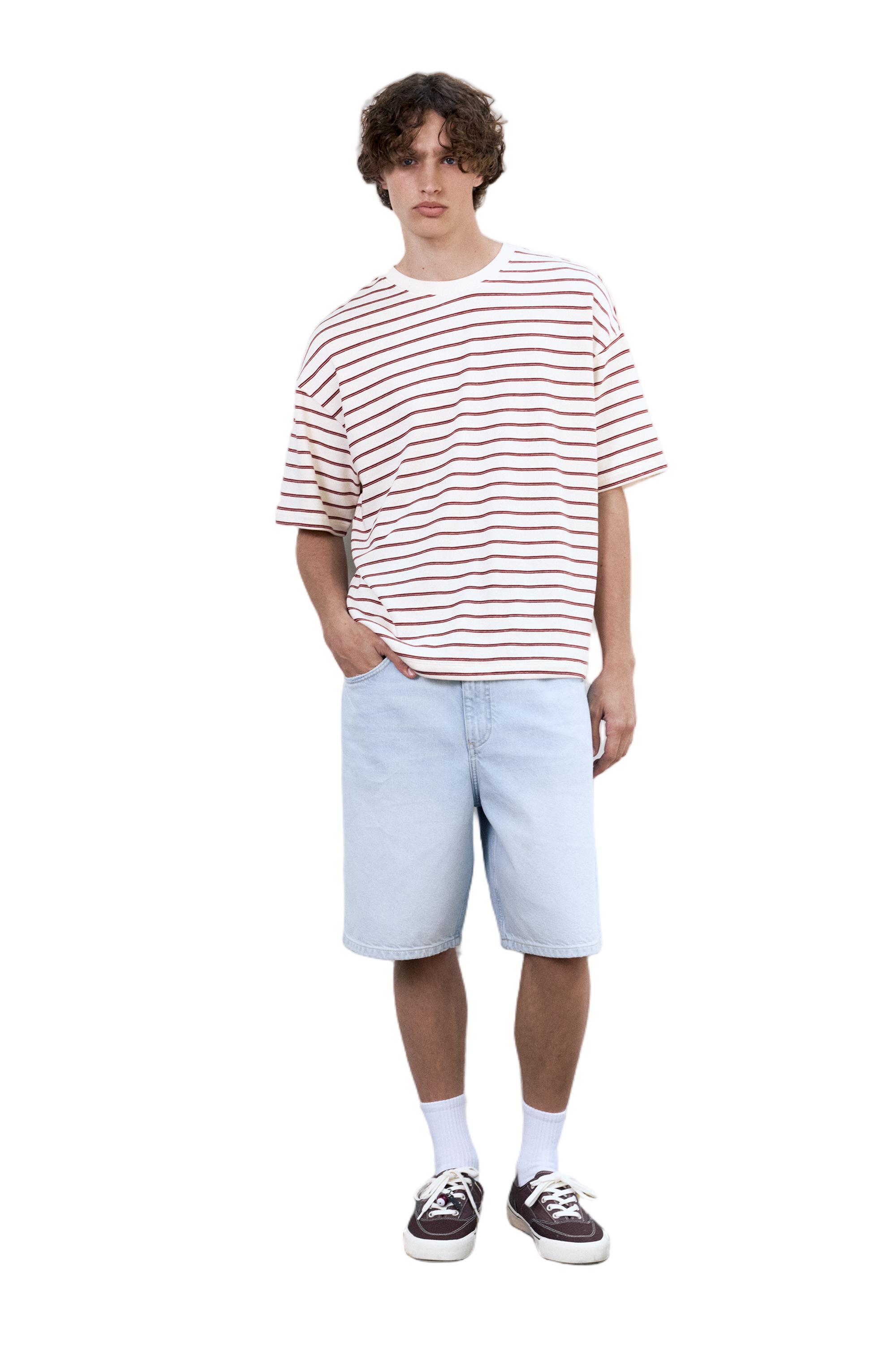 Striped boxy-fit T-shirt — Off white