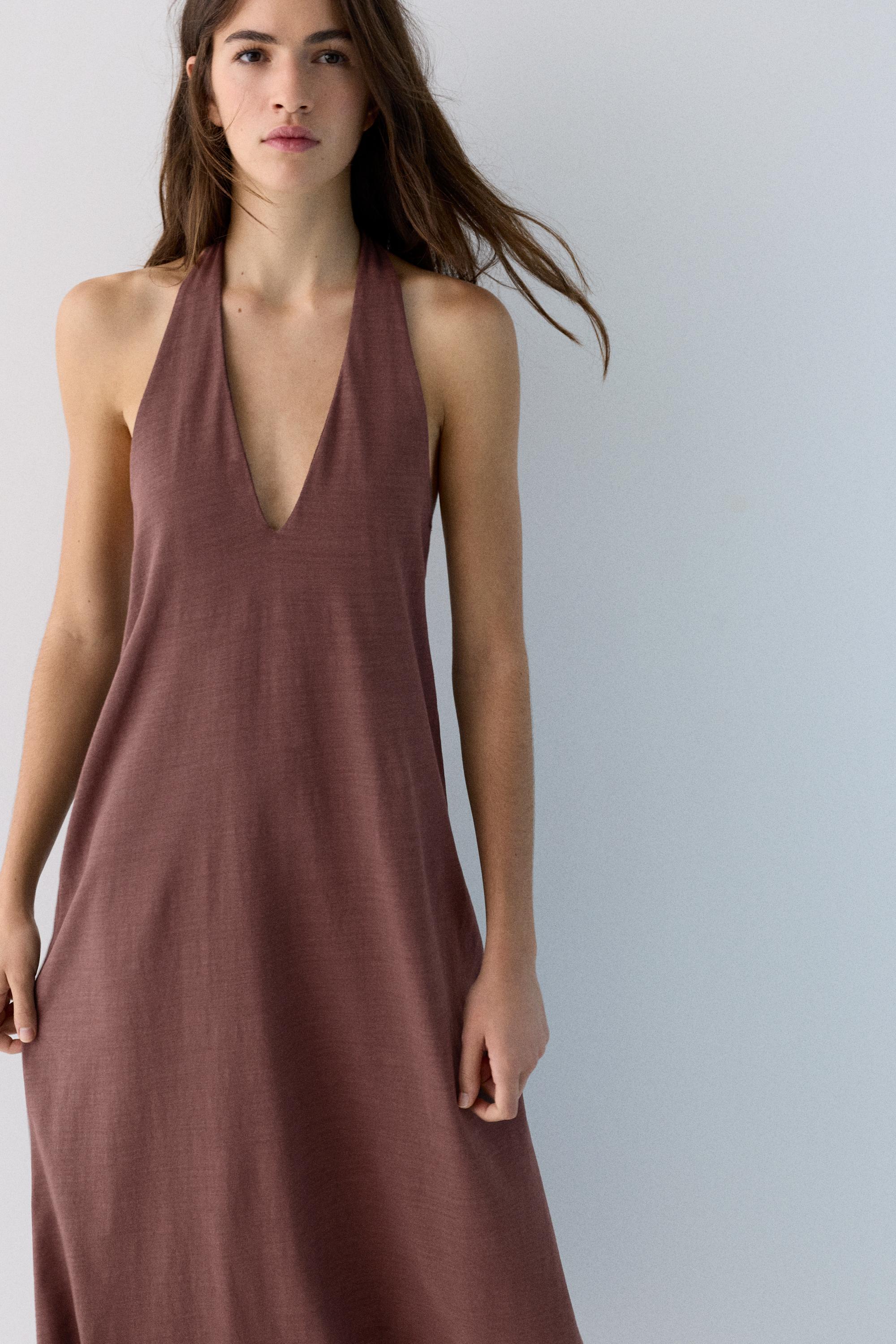 Halter midi elbise - Görsel 12