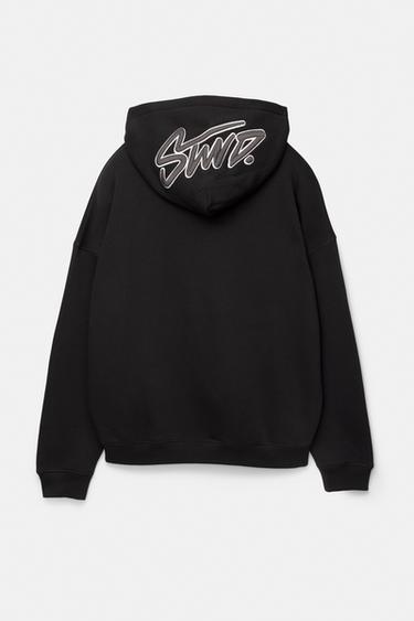 STWD embroidered hoodie — Black 7