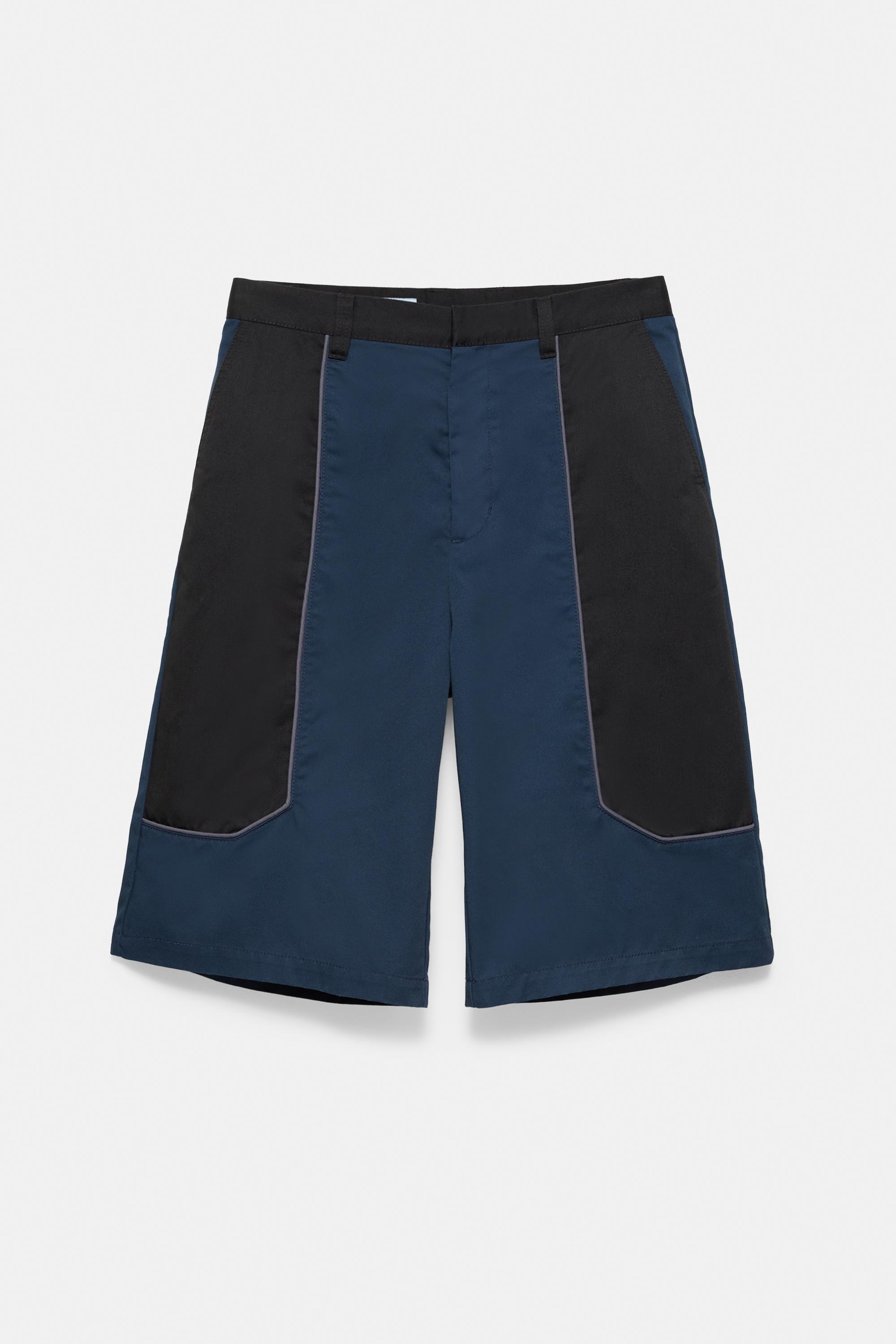 Pleasures x STWD panelled Bermuda shorts — Dark navy
