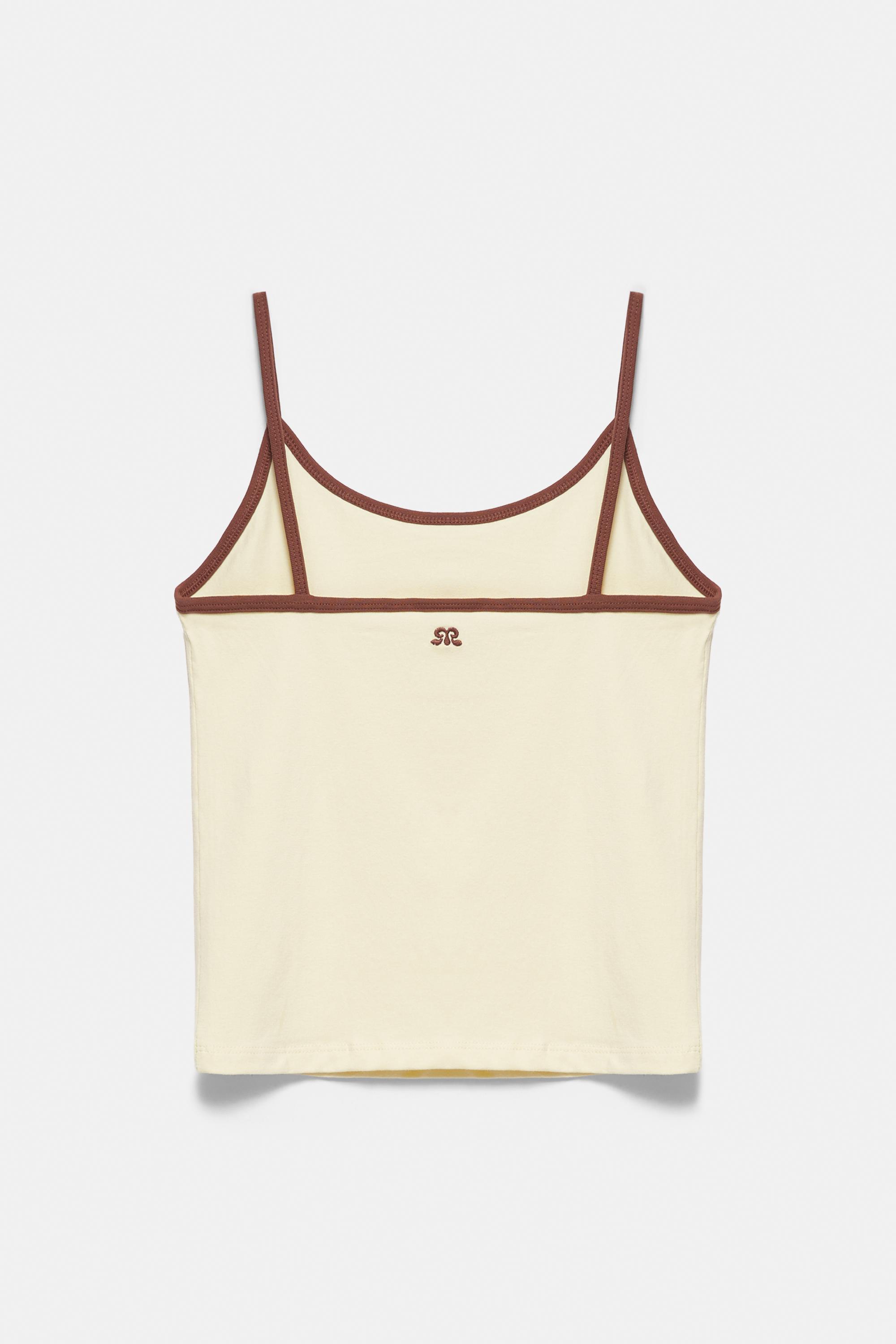 Hibiscus flower strappy top — Yellow
