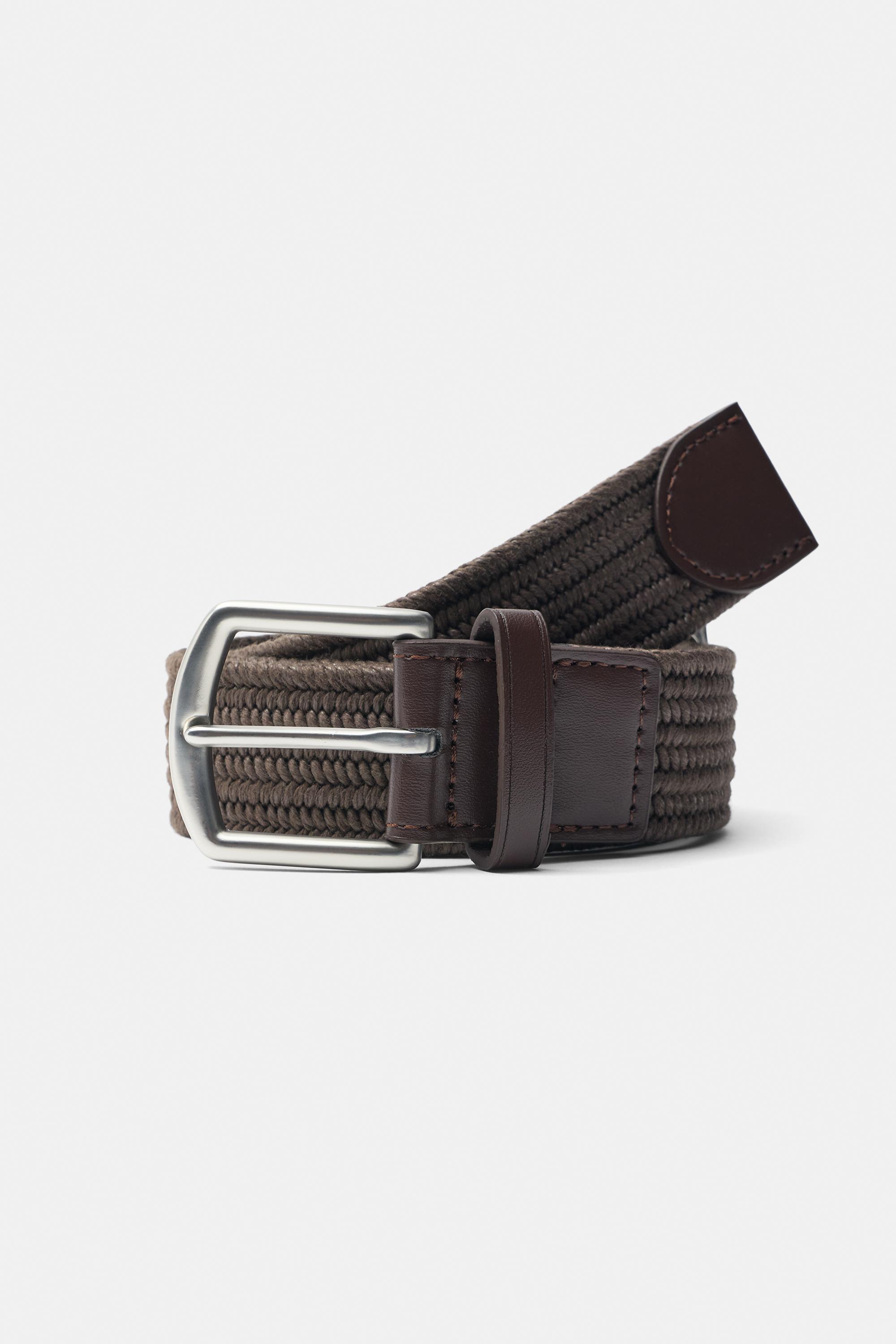 Braided belt — Brown
