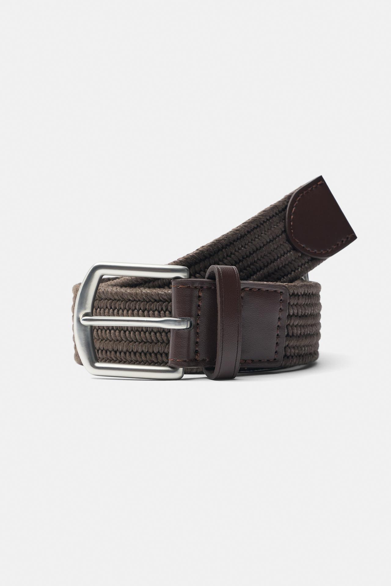 Braided belt — Brown