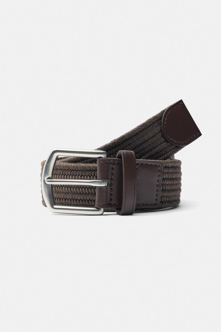 Braided belt — Brown