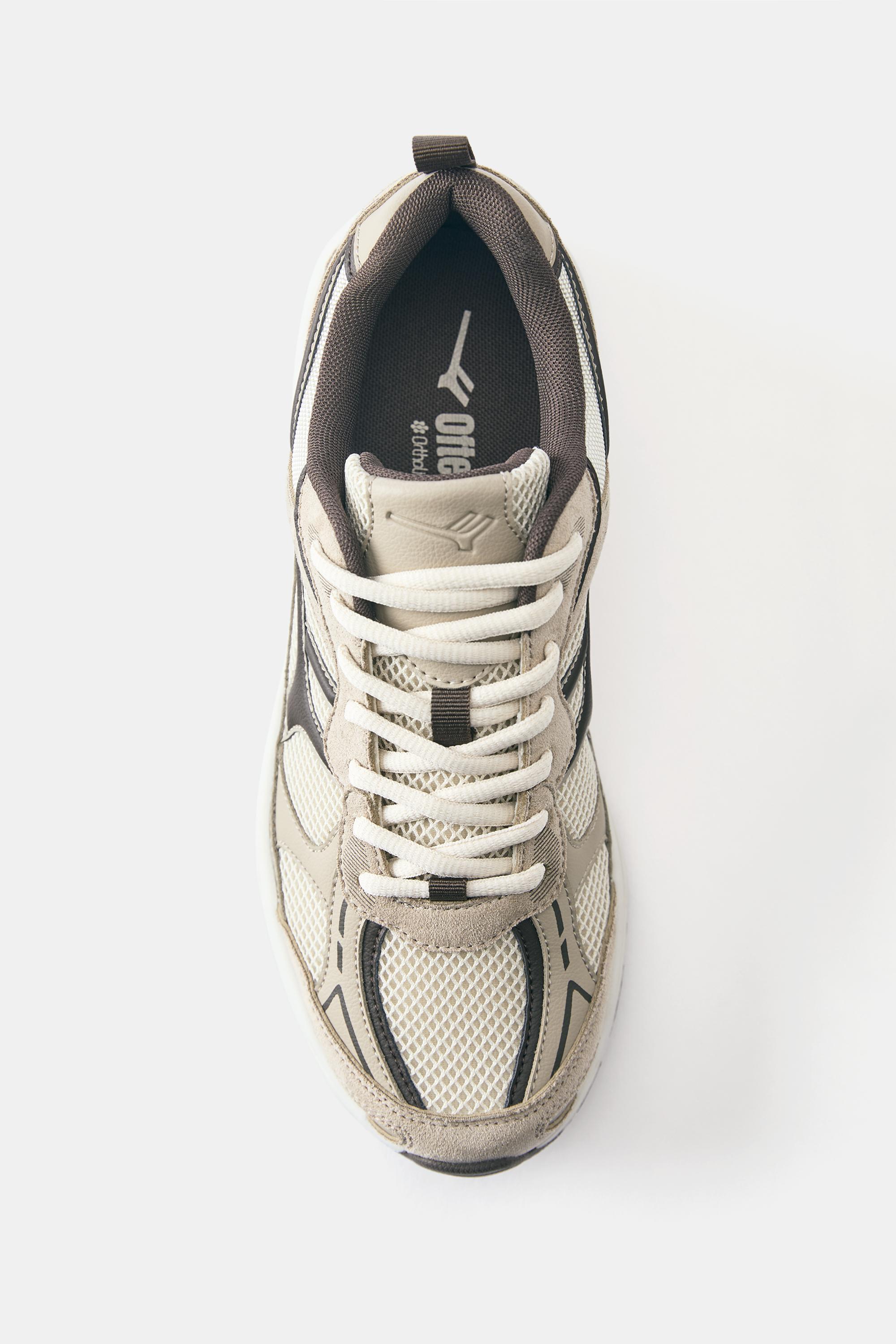 Multi-piece trainers — Ecru
