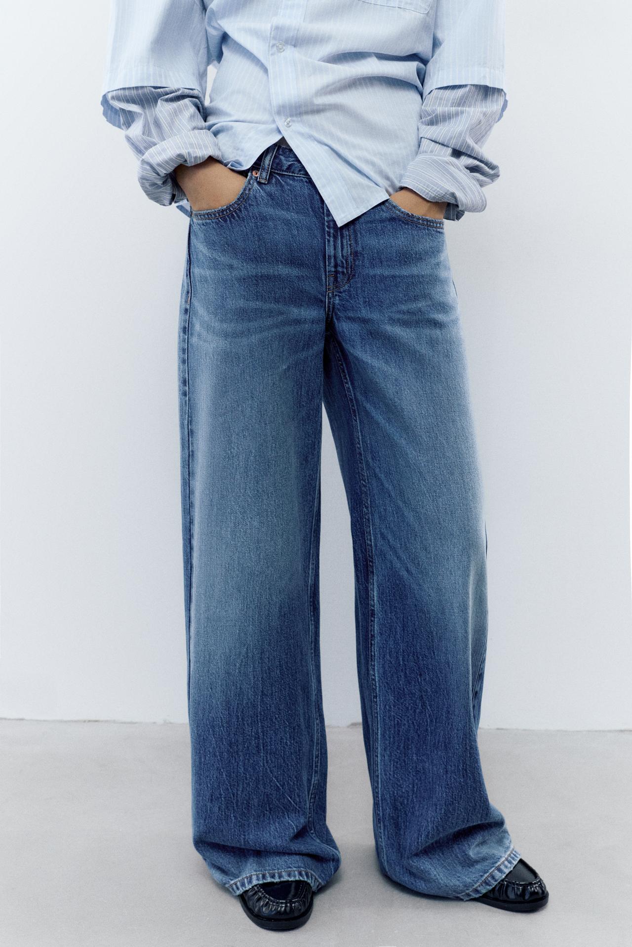 Low-rise baggy jeans — Dark blue