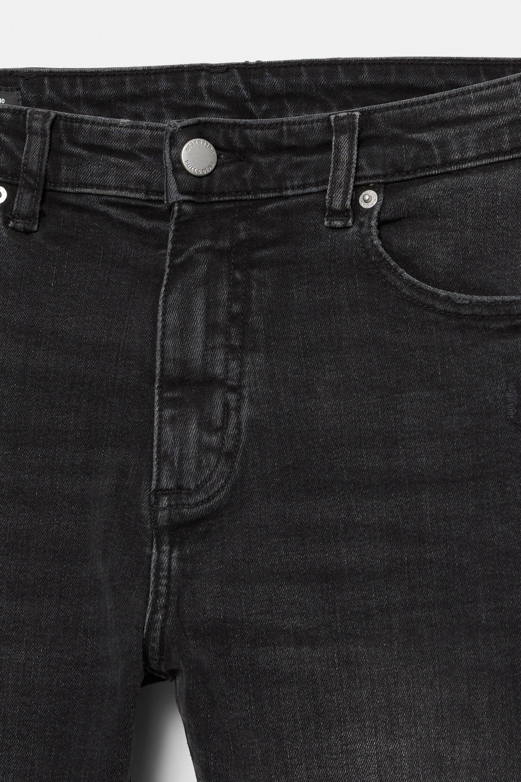 Ripped skinny jeans — Faded black