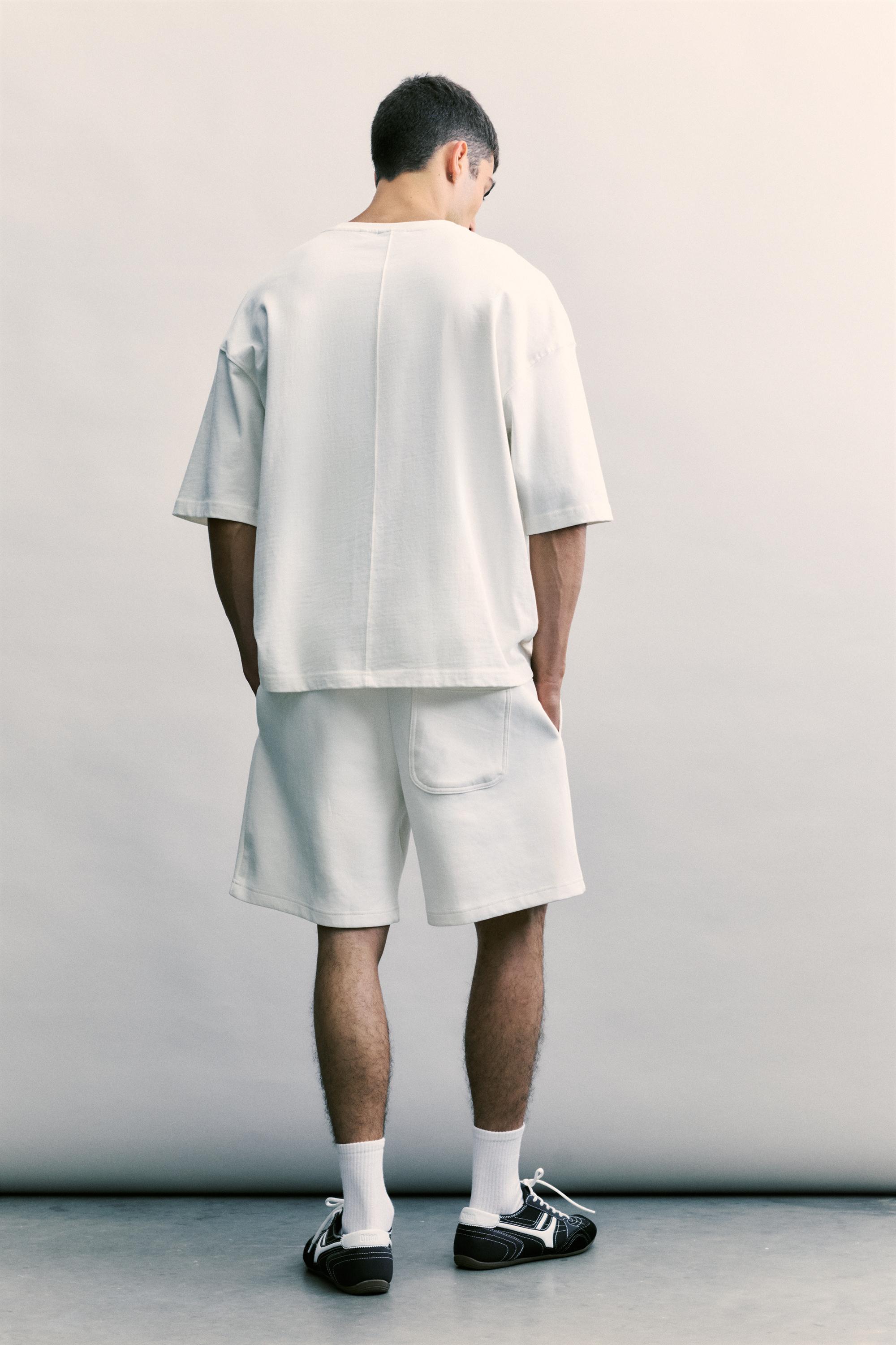 Interlock jogger Bermuda shorts — Off white