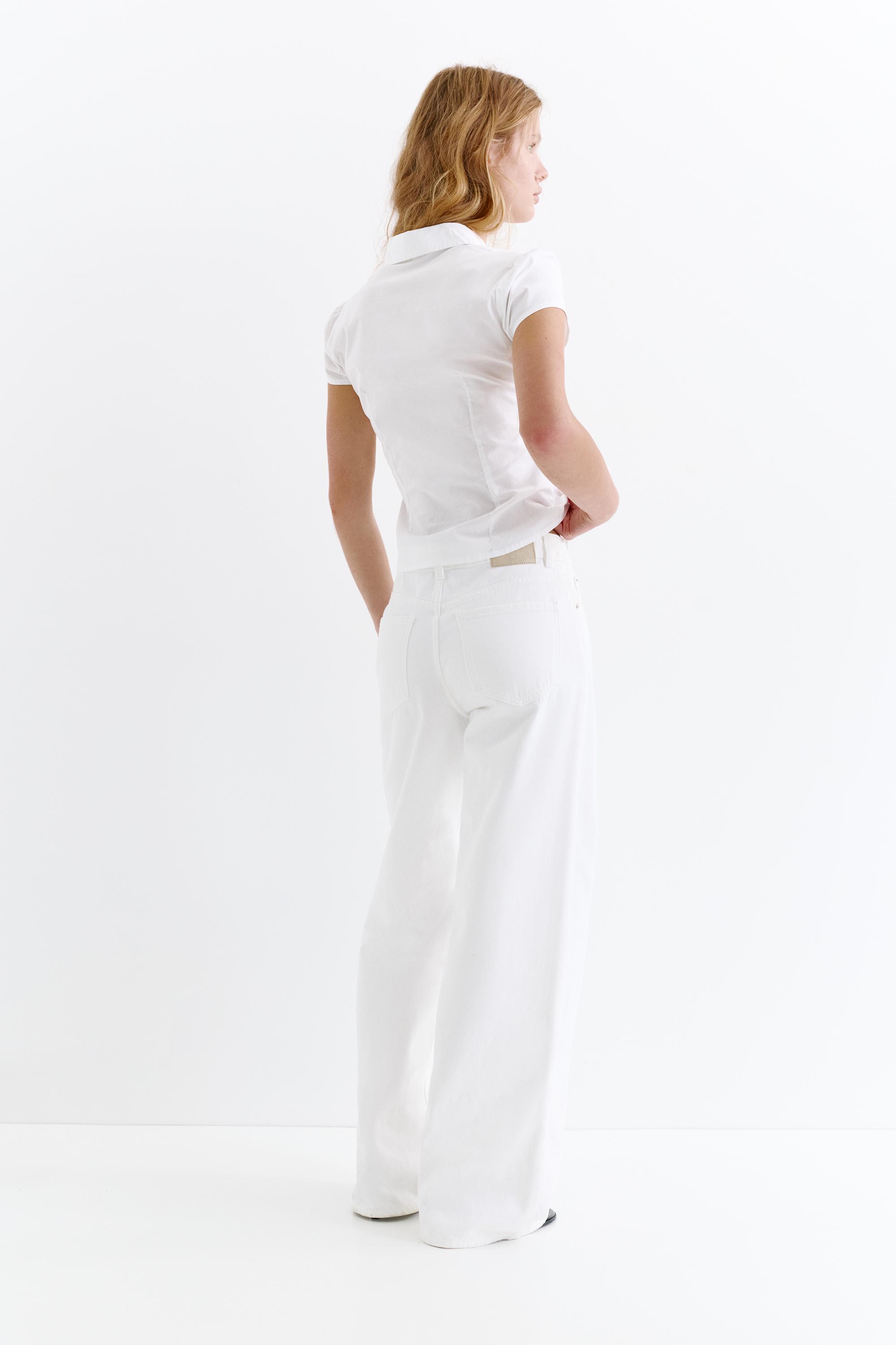 Slim fit short sleeve shirt — White