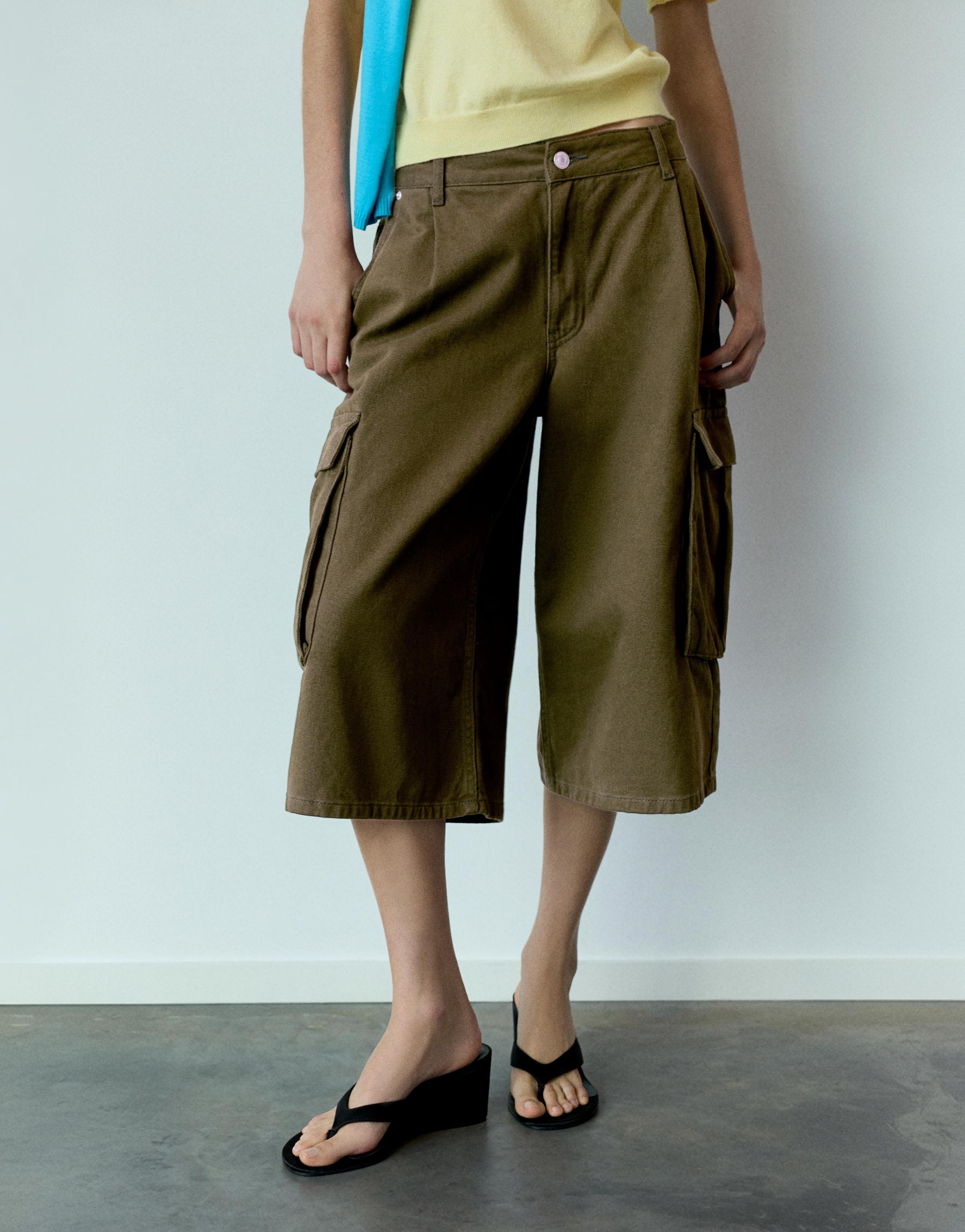 Longline cargo Bermuda shorts — Khaki
