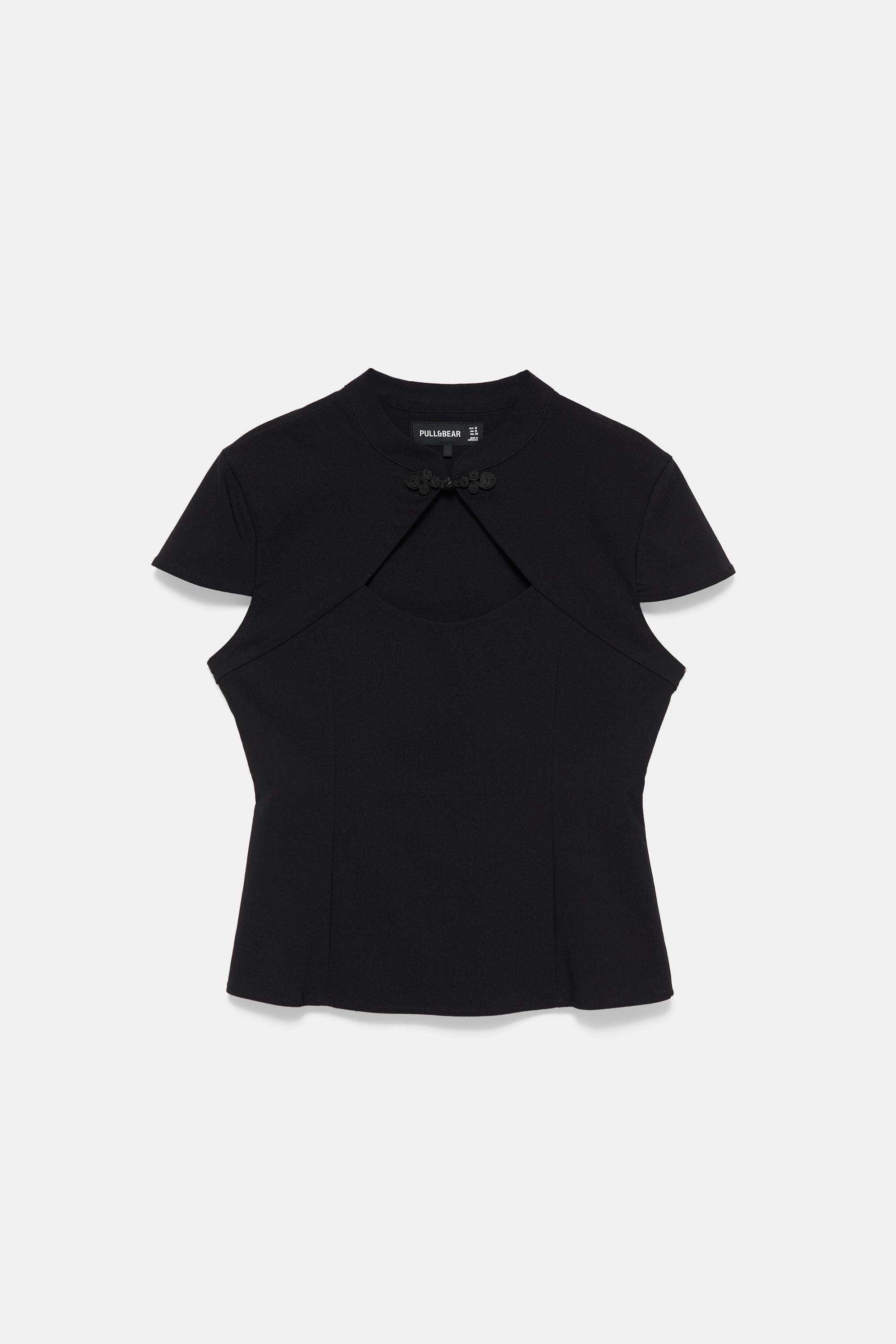 Frog fastening stand collar top — Black