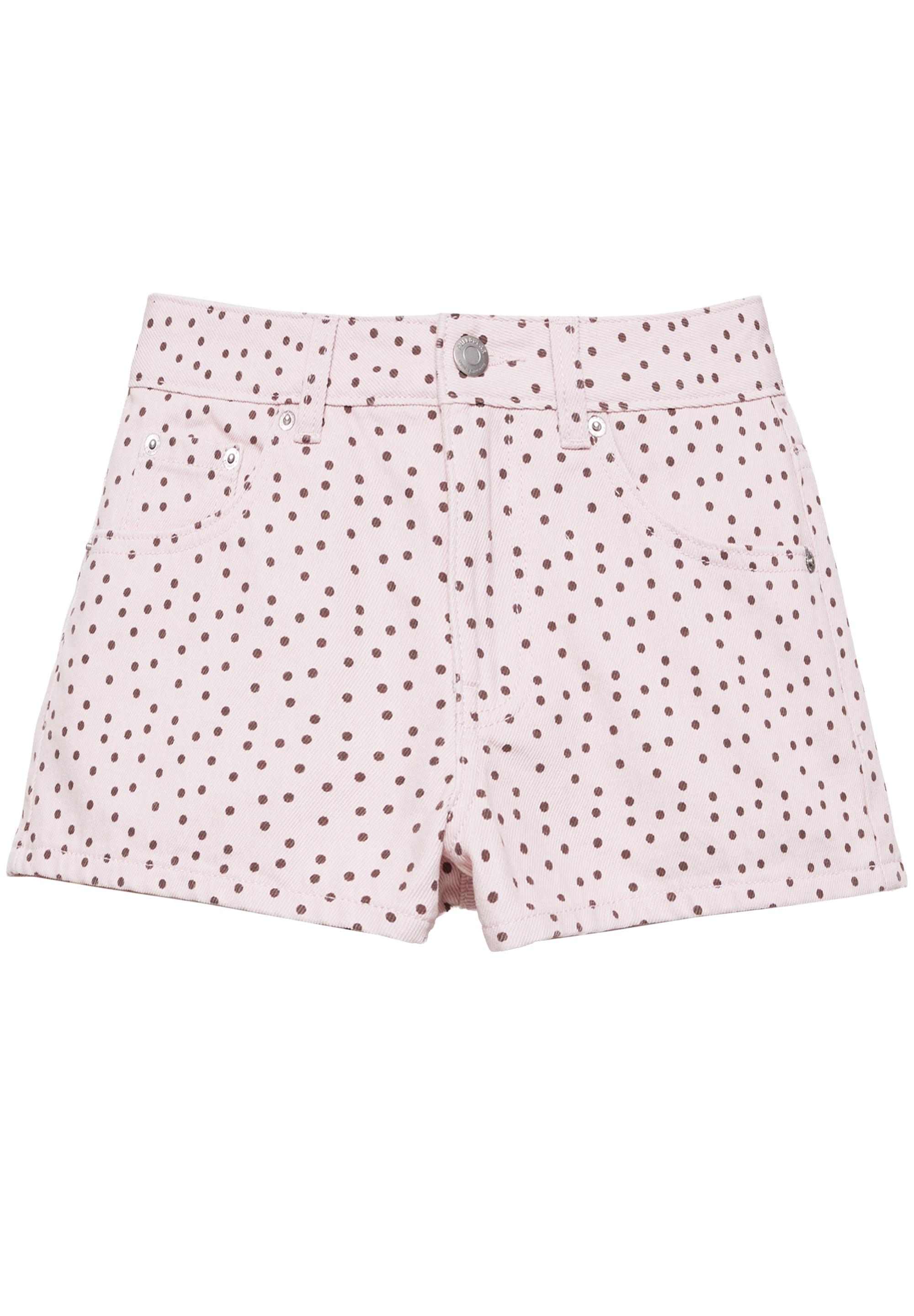 Mini polka dot shorts — Pale pink