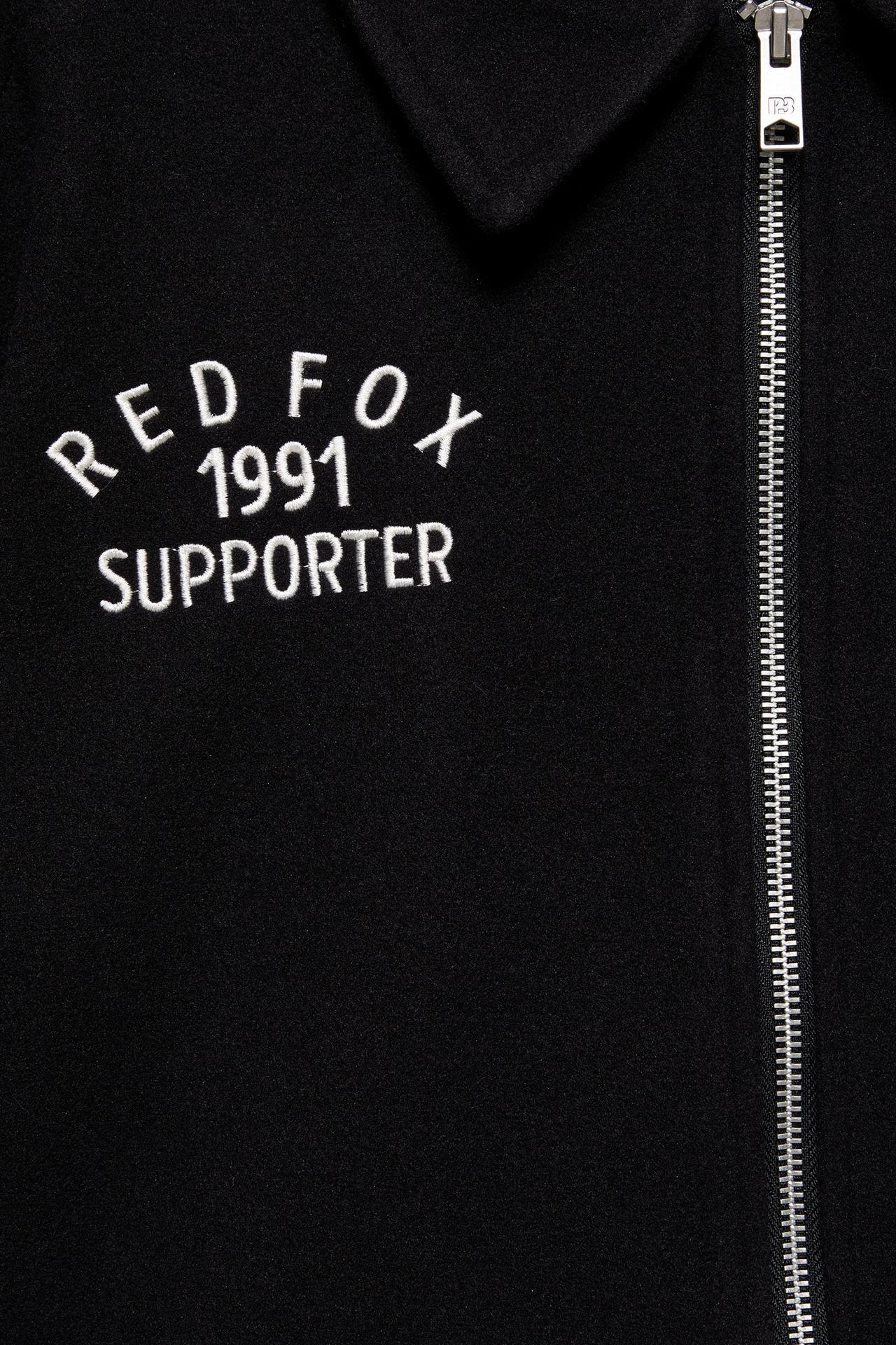 Wool-blend zip-up jacket — Navy