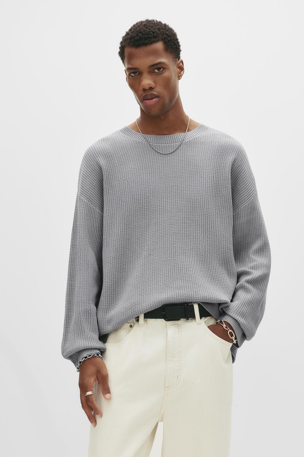 Pullover maglia waffle PULL&BEAR