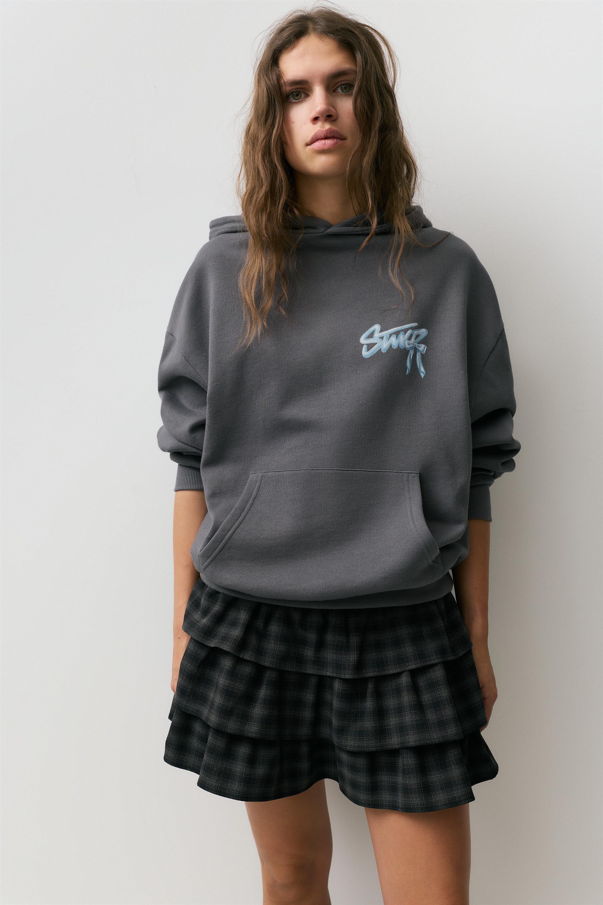 STWD fiyonk kapüşonlu sweatshirt - Görsel 6