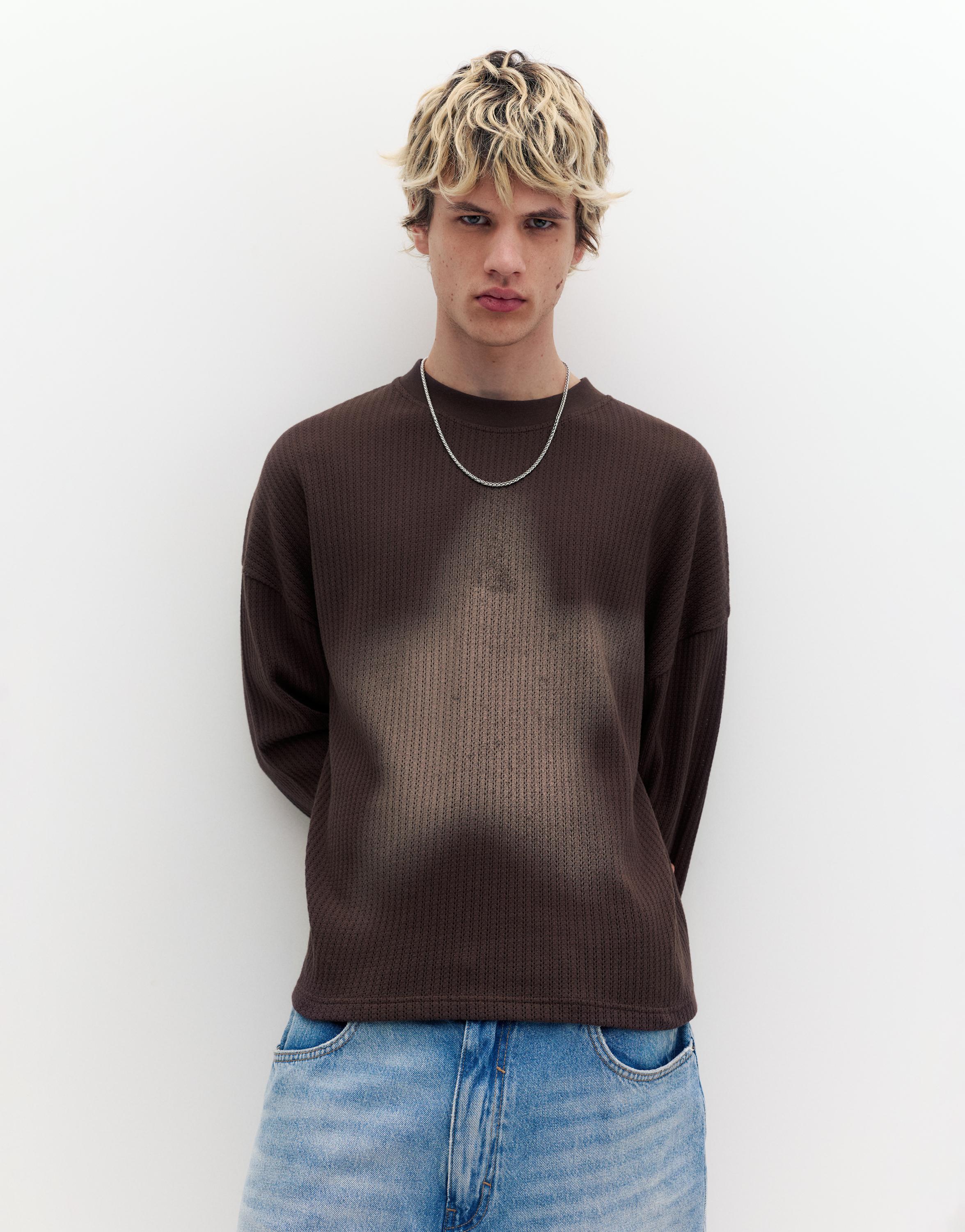 Yıldız baskılı triko tişört - Görsel 14