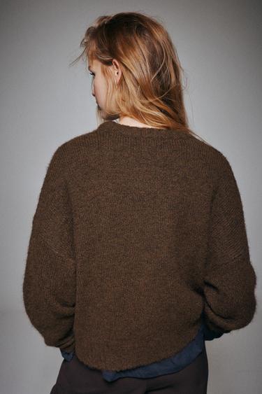 Basic knit jumper — Brown 2