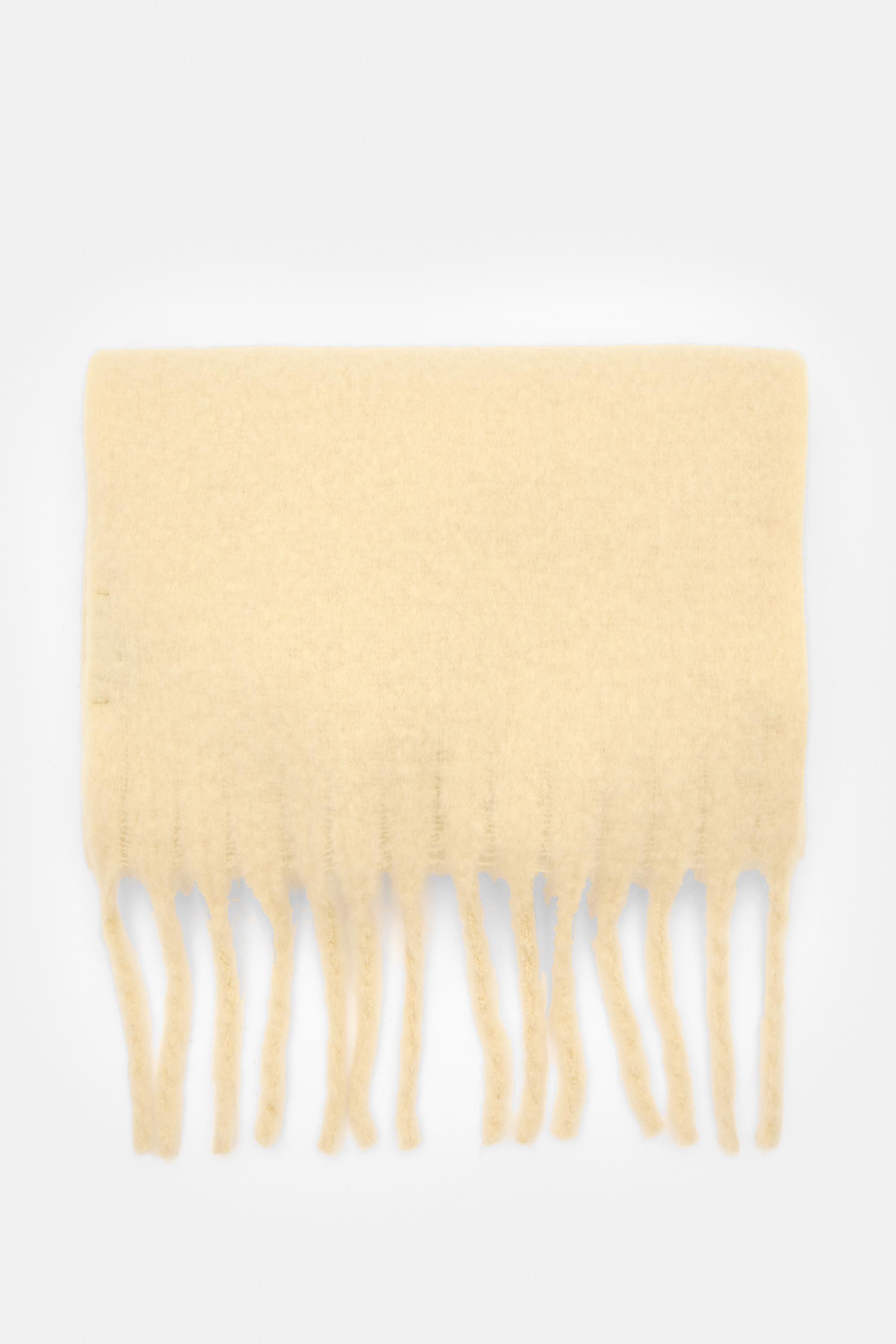 Maxi mohair-effect scarf — Yellow