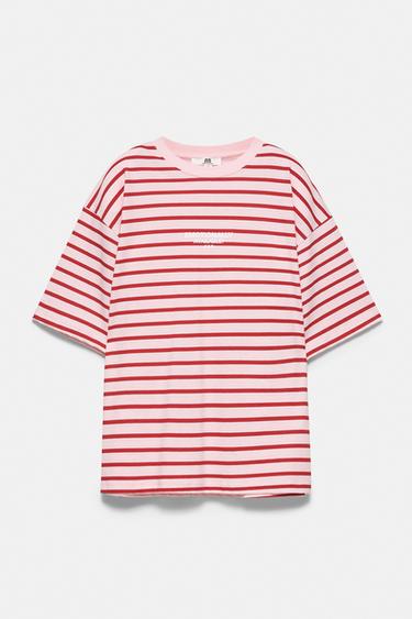 Oversize striped T-shirt — Maroon 5
