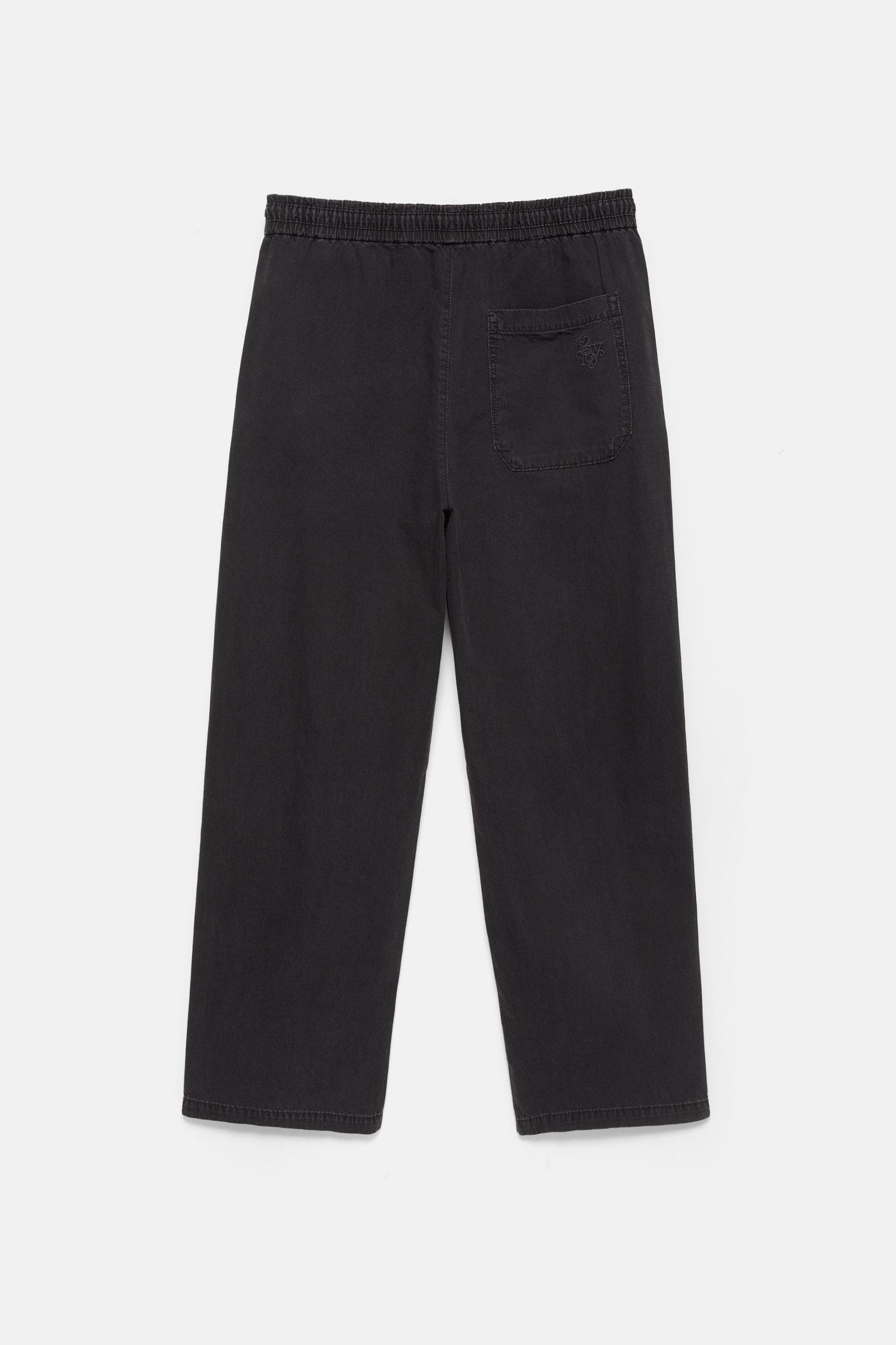 Denim joggers — Faded black