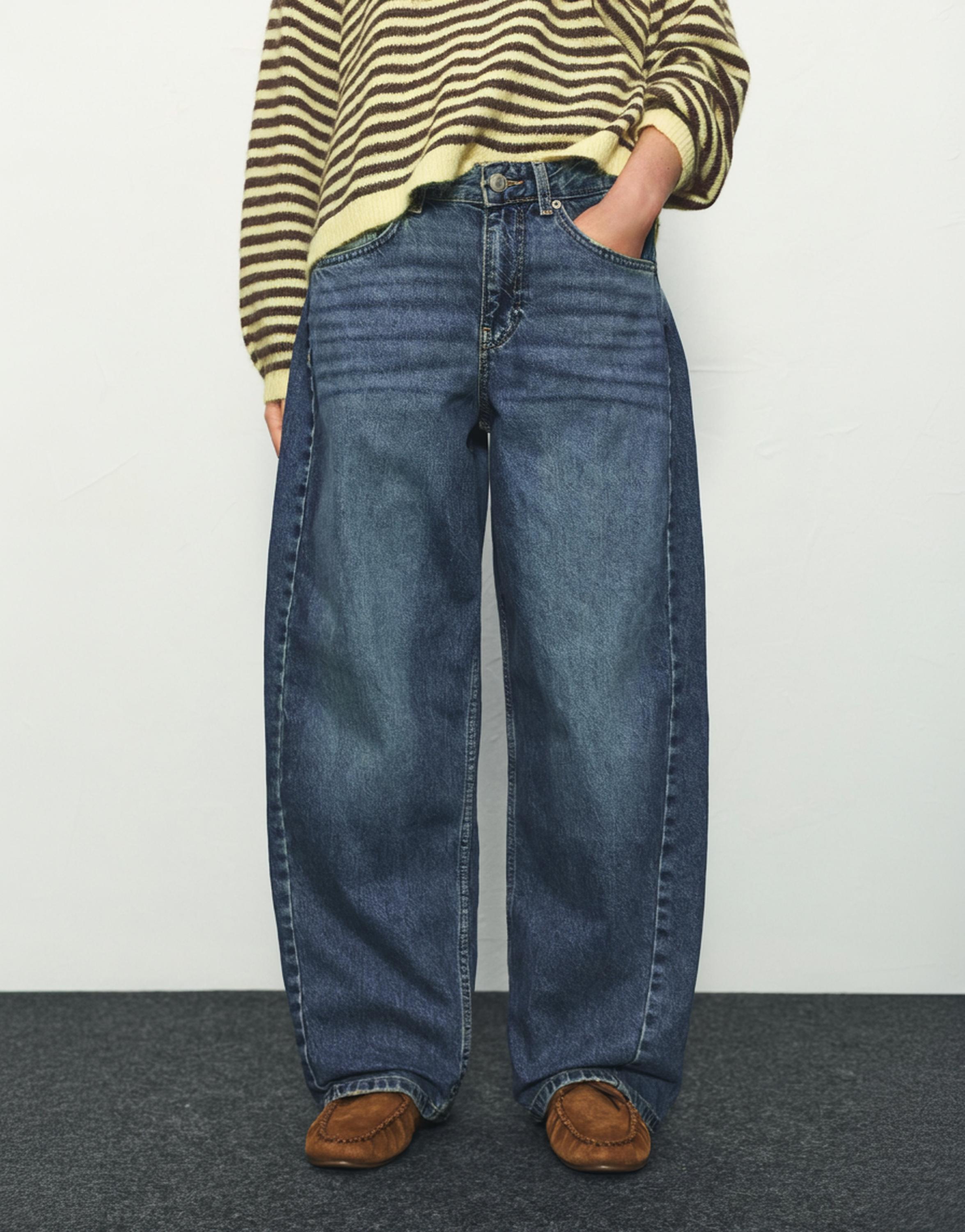 Düşük bel barrel jean - Görsel 26