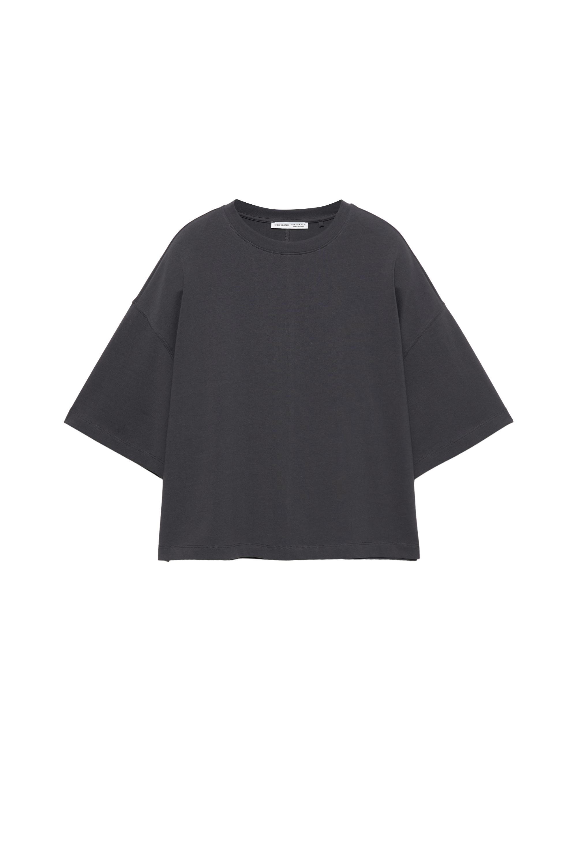 Kısa kollu kutu kesim t-shirt - Görsel 4