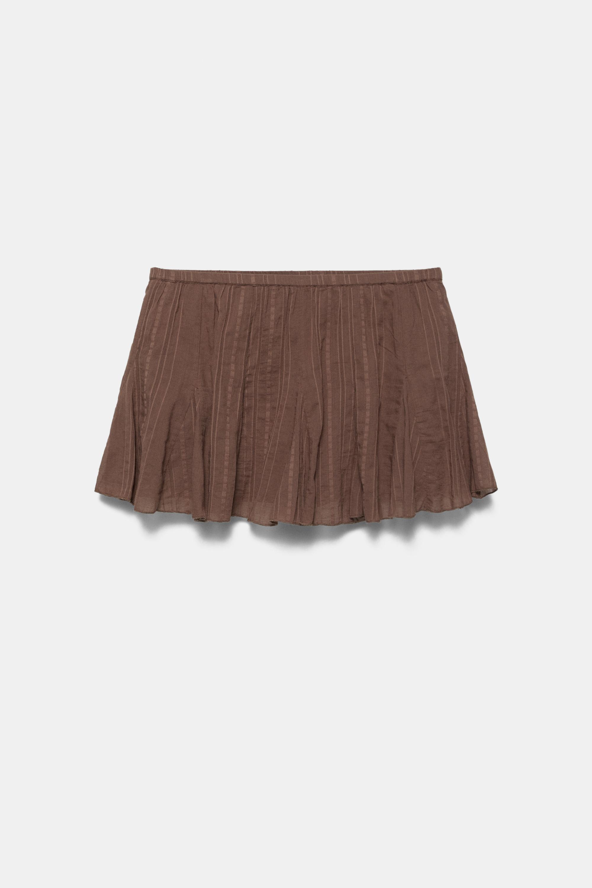 Brown mini skirt