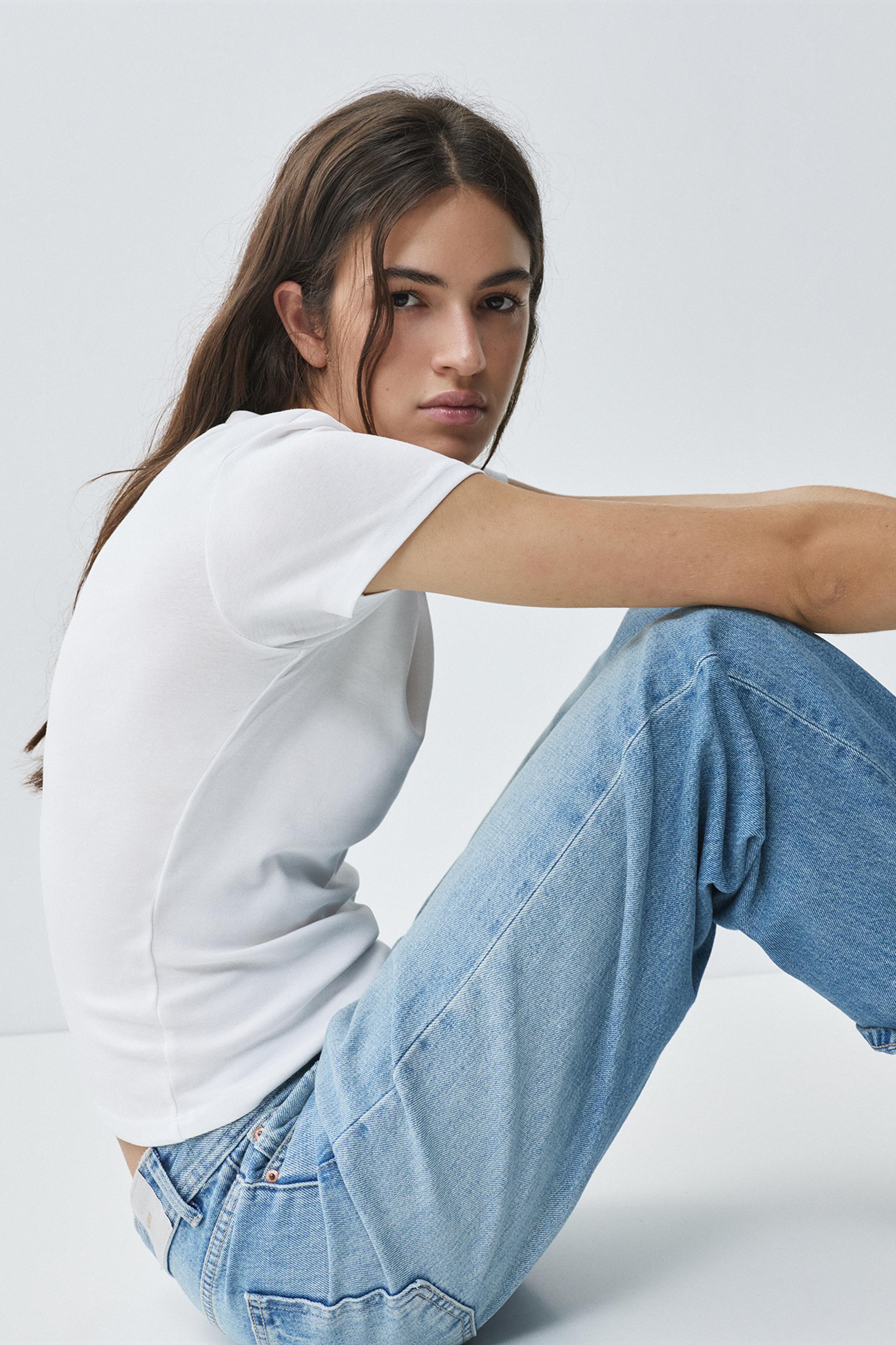 Fitted short sleeve T-shirt — White