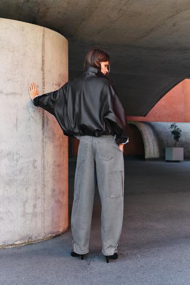 Pleated cargo balloon  trousers — Grey 2