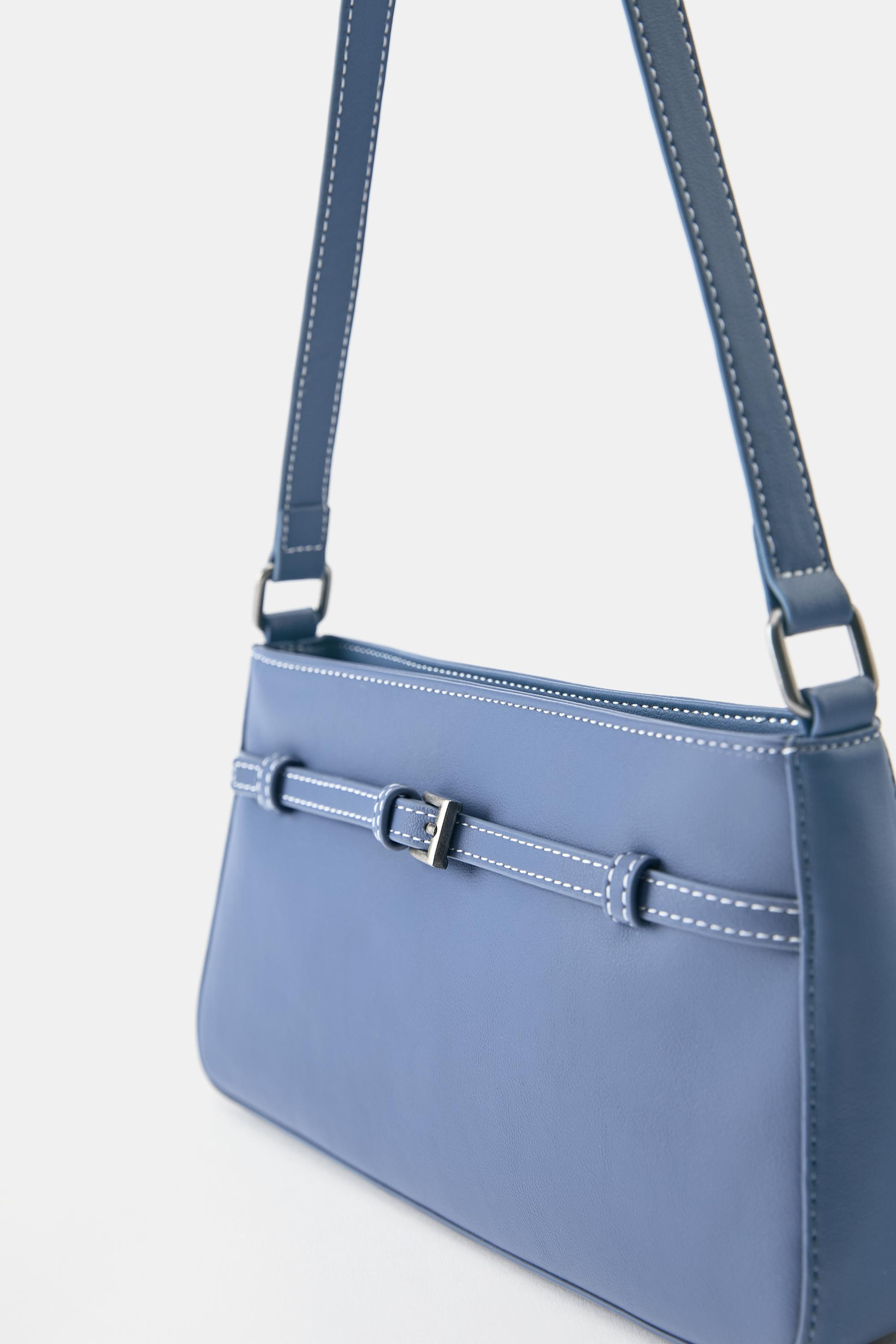 Buckle shoulder bag — Blue