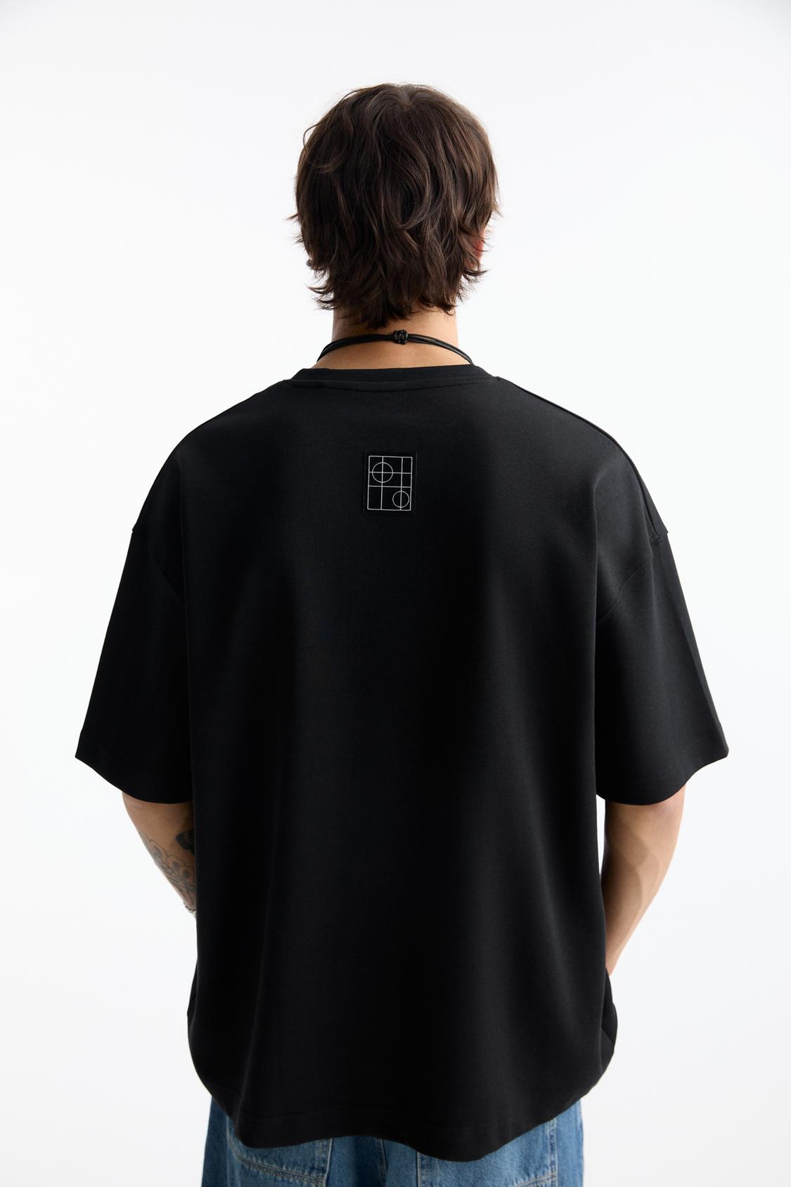 ennoy L/S BORDER T-SHIRTS BLACK × よじる WHITE