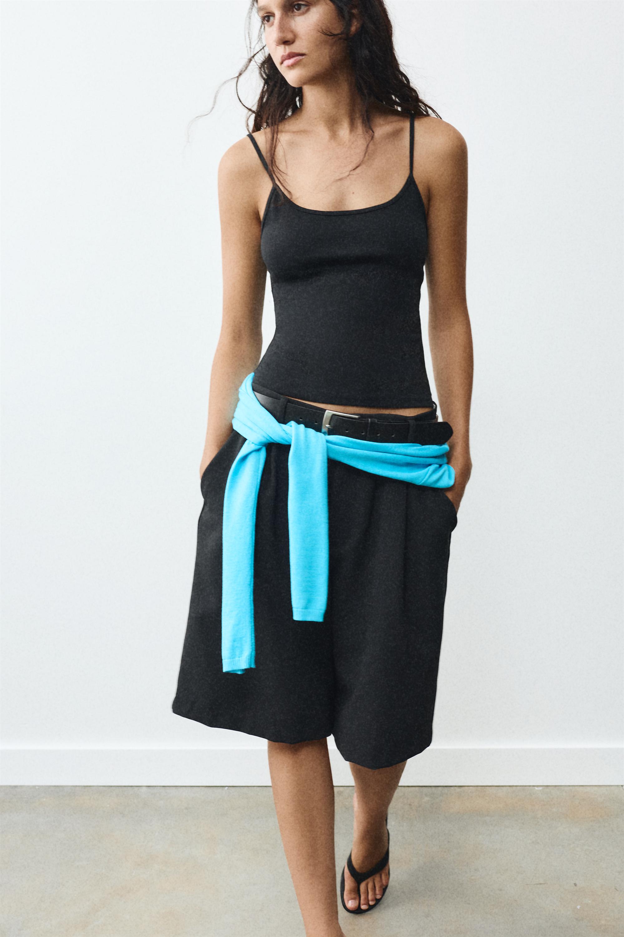 Thin strap top — Black