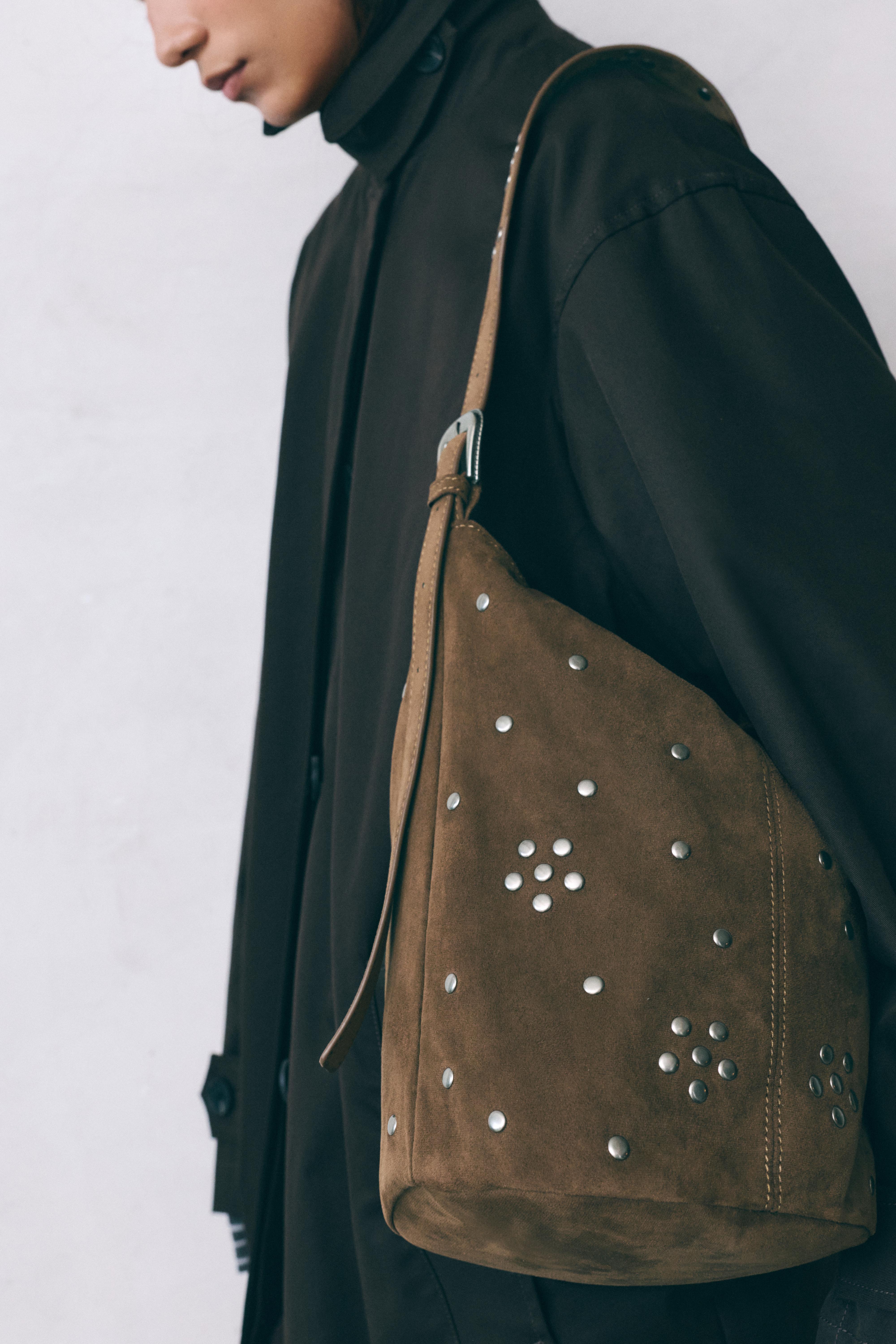 Zımba detaylı shopper çanta - Görsel 27