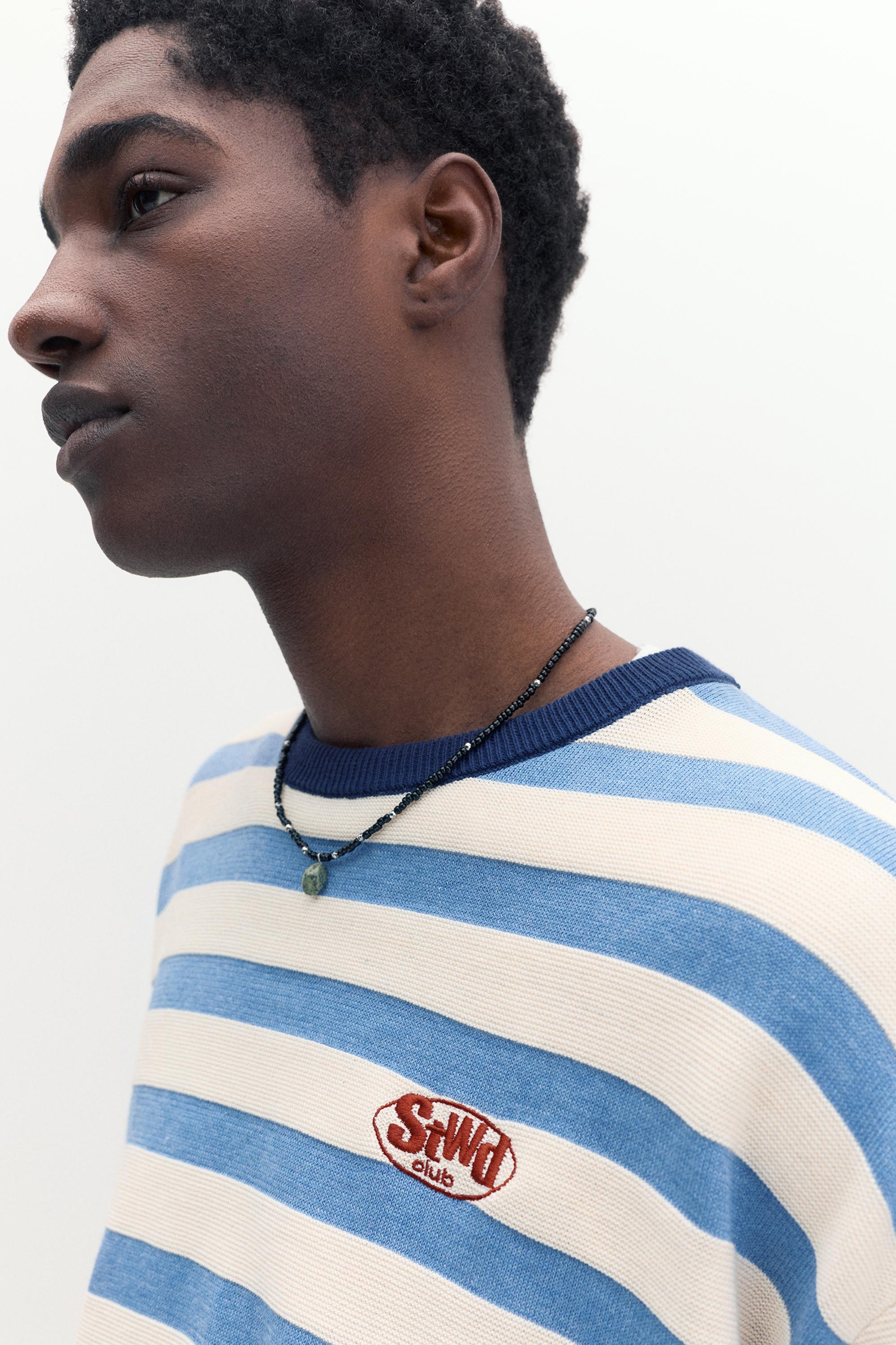 Çizgili örgü tişört - Görsel 30