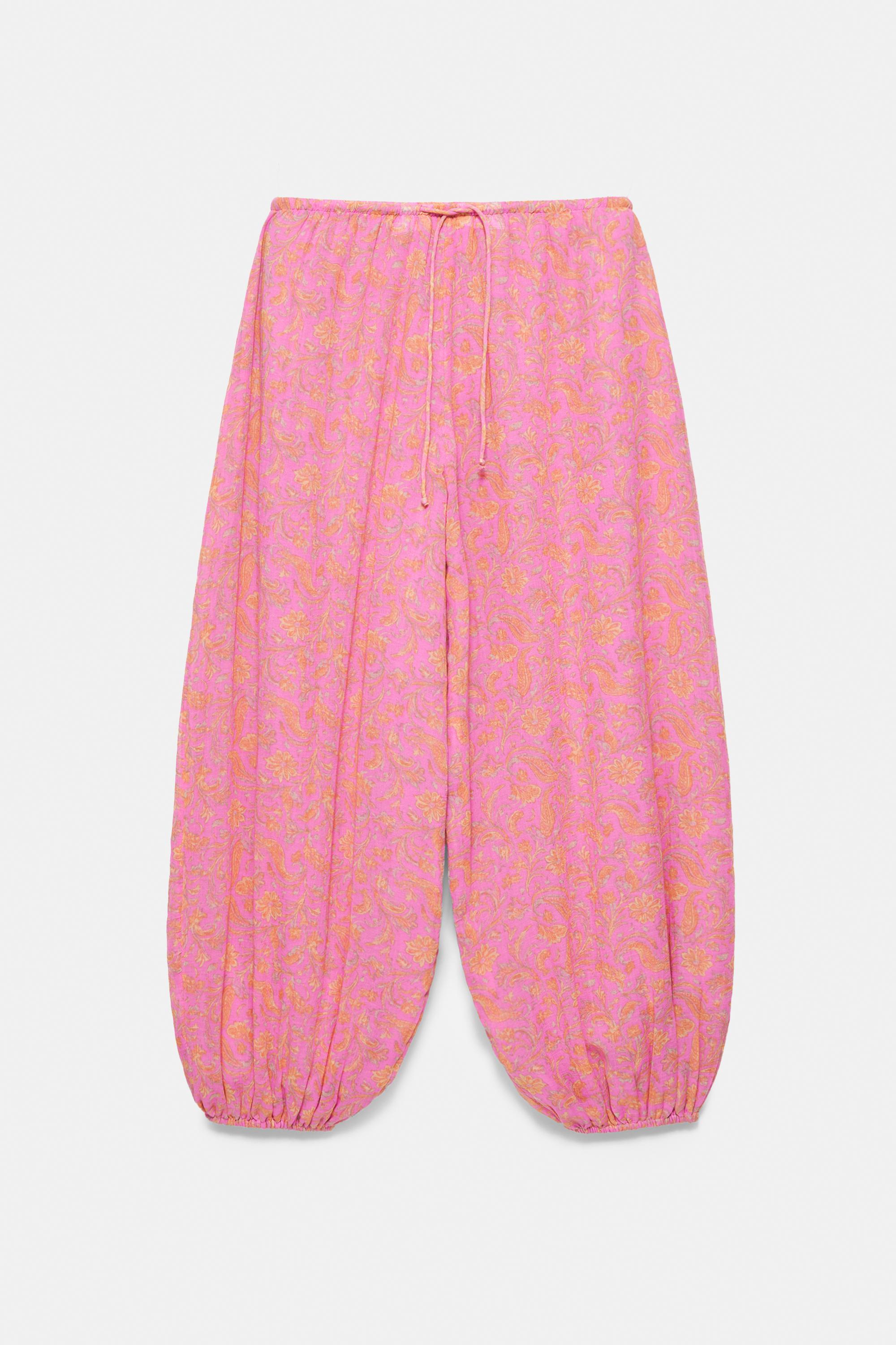 Printed sarouel trousers